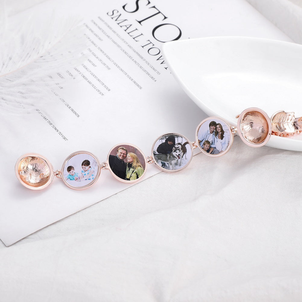 Custom Photo Wings Necklace Pendant Personalized Locket Frame Antique Gift-larkway tradelink