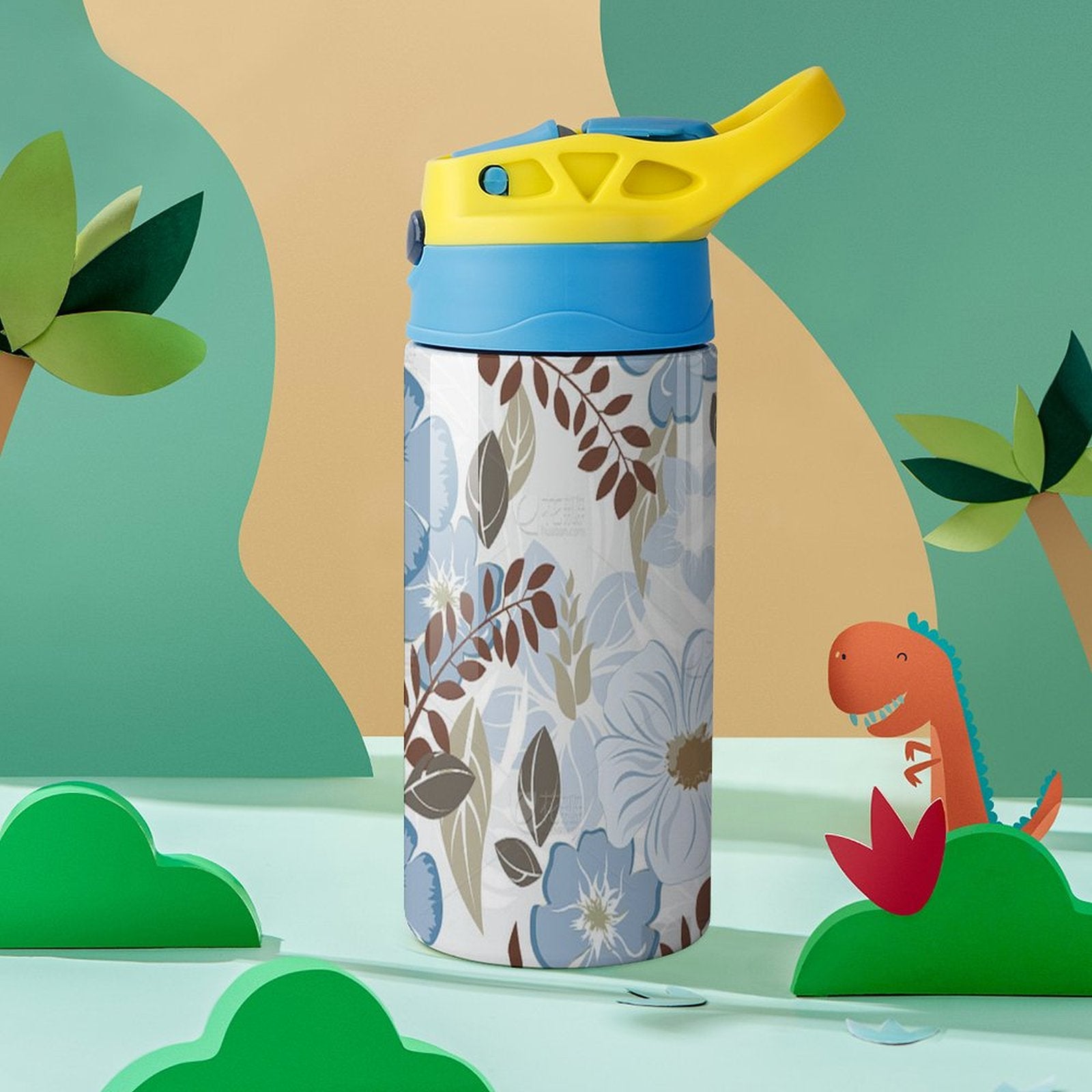 3D Display Custom Portable Flip Top Water Bottle Personalized Gifts For Kids-larkway tradelink