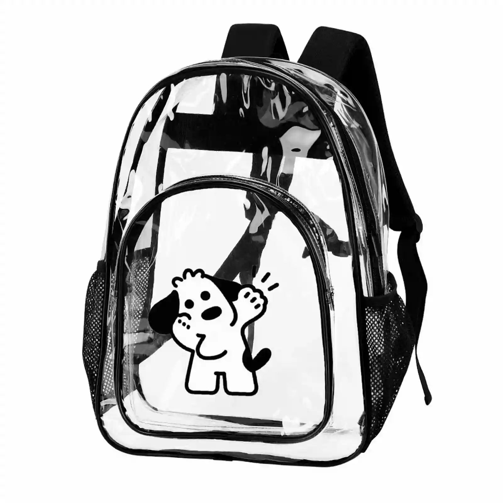 Custom Transparent PVC Backpack Personalized Waterproof Bag 43x32.5cm-larkway tradelink