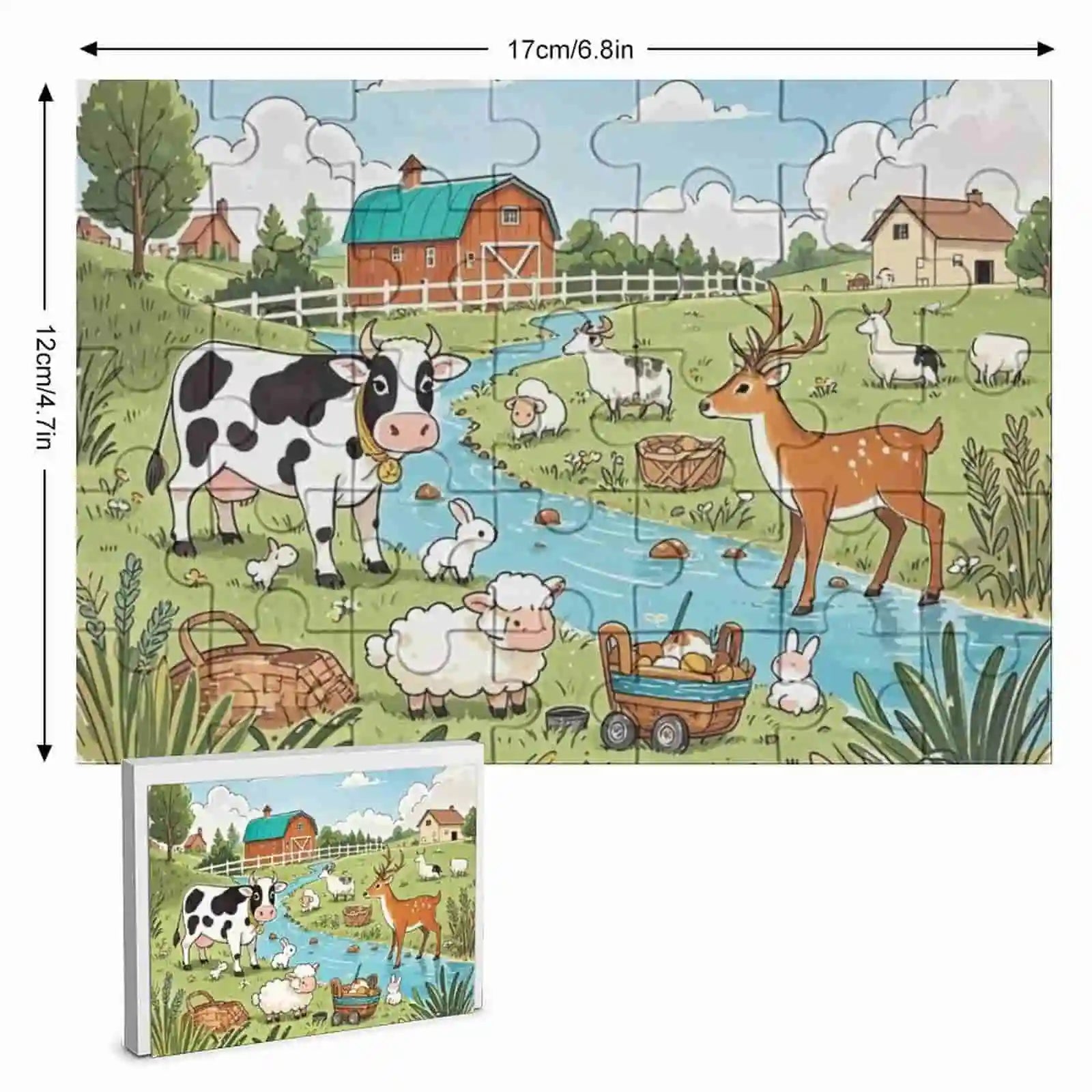 Custom Square Puzzle Personalized Picture Jigsaw with 7 Size Selection-larkway tradelink