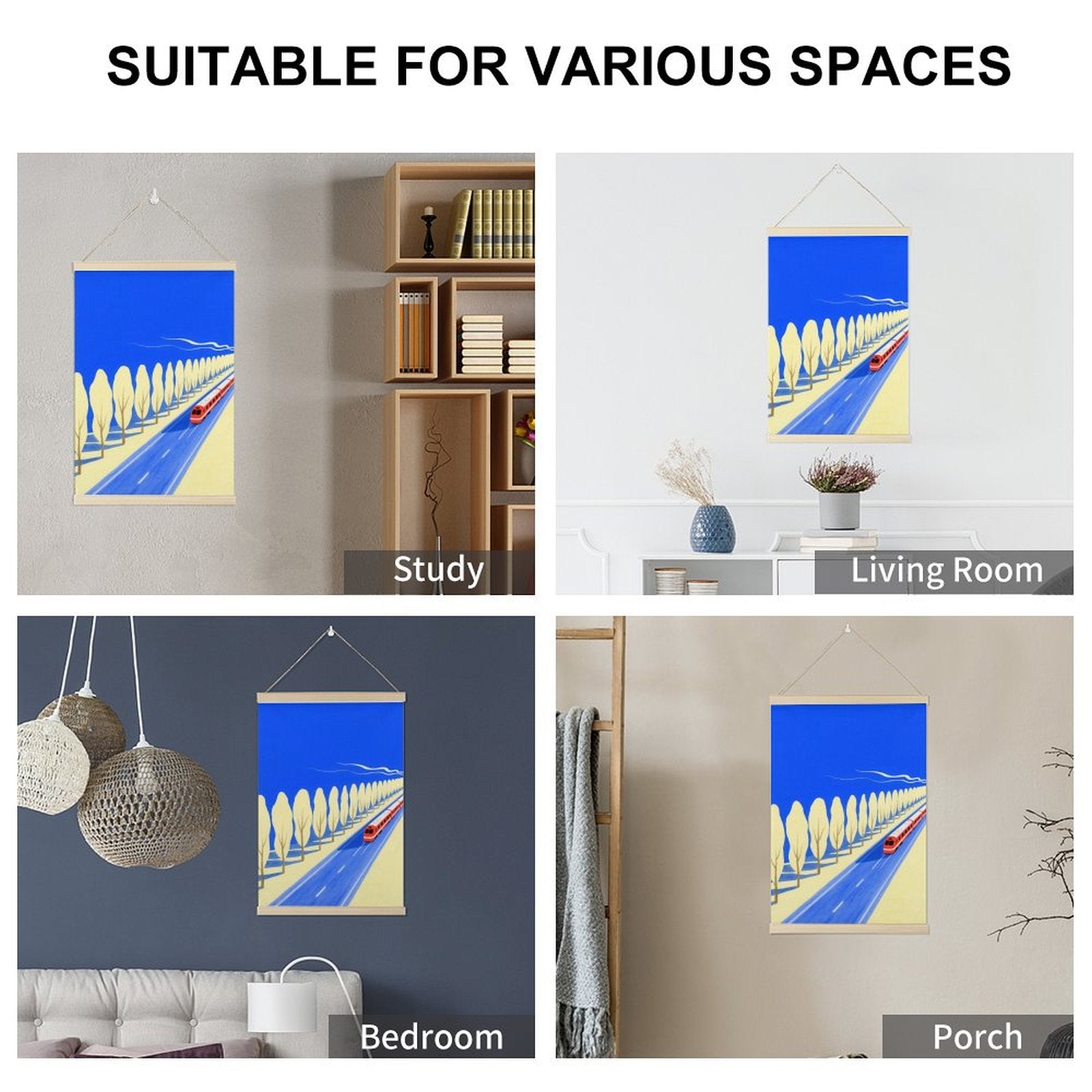 Custom Photo Magnetic Canvas Hanging Painting with Wood Frame Personalized Decoration-larkway tradelink