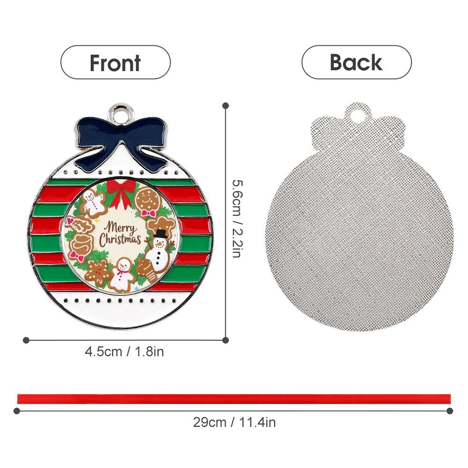 Custom Photo Alloy Christmas Ornament Personalized Christmas Pendant Decoration-larkway tradelink