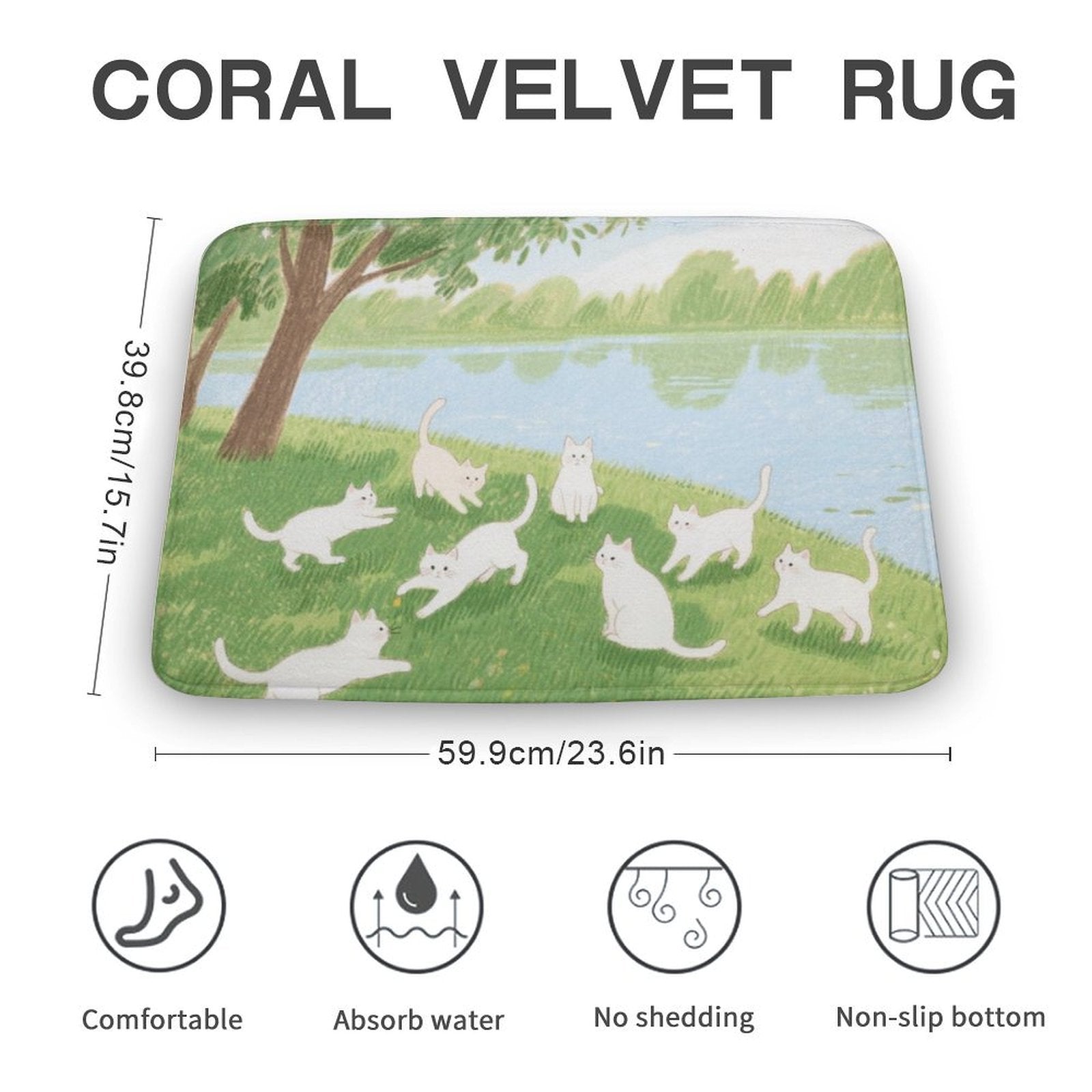 Custom Photo Coral Fleece Doormat Personalized Mat Non Slip Super Absorbent-larkway tradelink