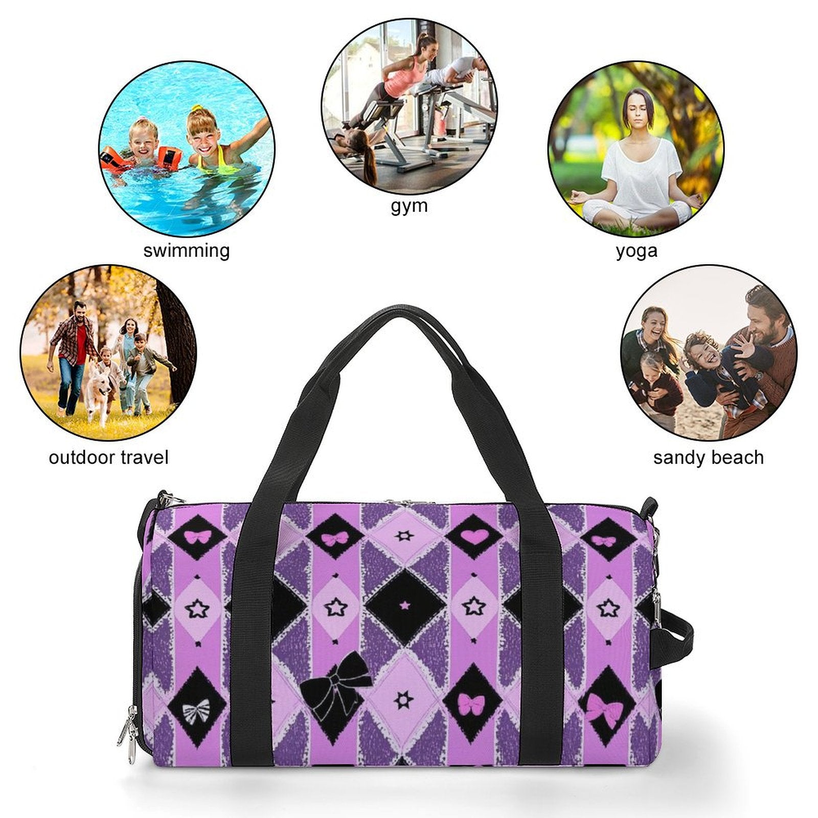 Custom Photo Gym Bag Personalized Waterproof Sports Bag Versatile Carry-larkway tradelink