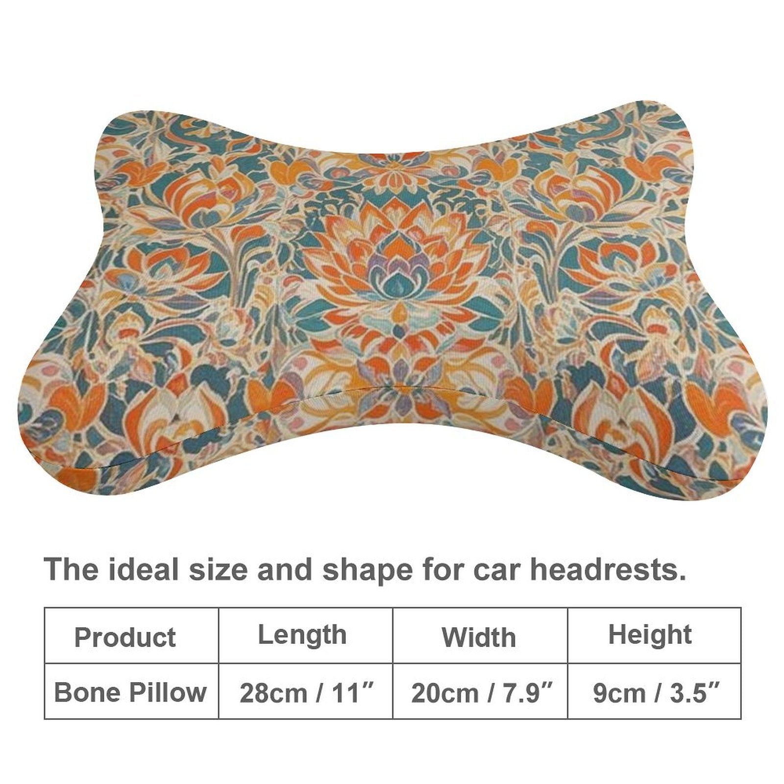 Custom Photo Car Bone Pillow Personalized Pillow Memory Foam Set of 2-larkway tradelink