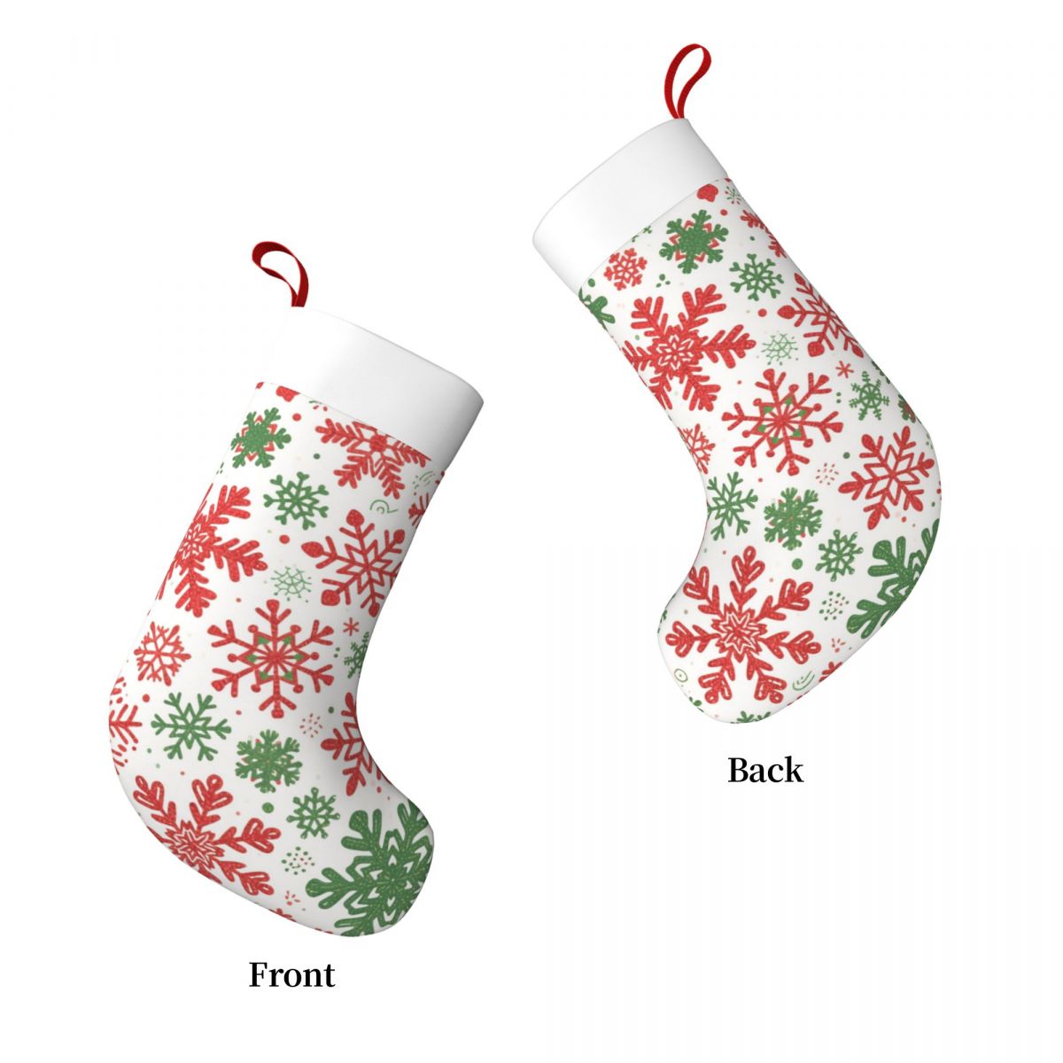 Custom Christmas Stocking Soft Plush Personalized Picture Double Sided 28x45cm-larkway tradelink