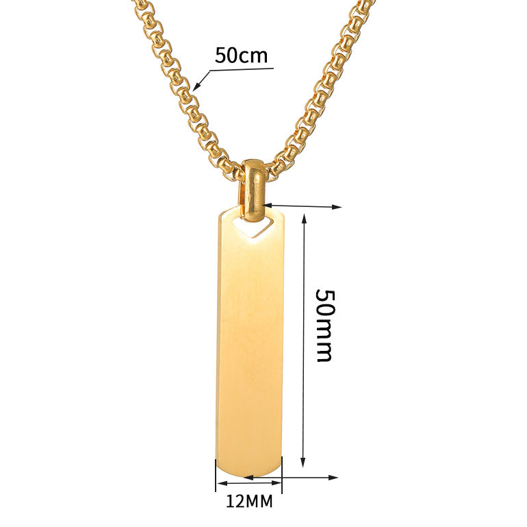 Personalized Laser engraved Necklace Custom Text And Photo Gift-larkway tradelink