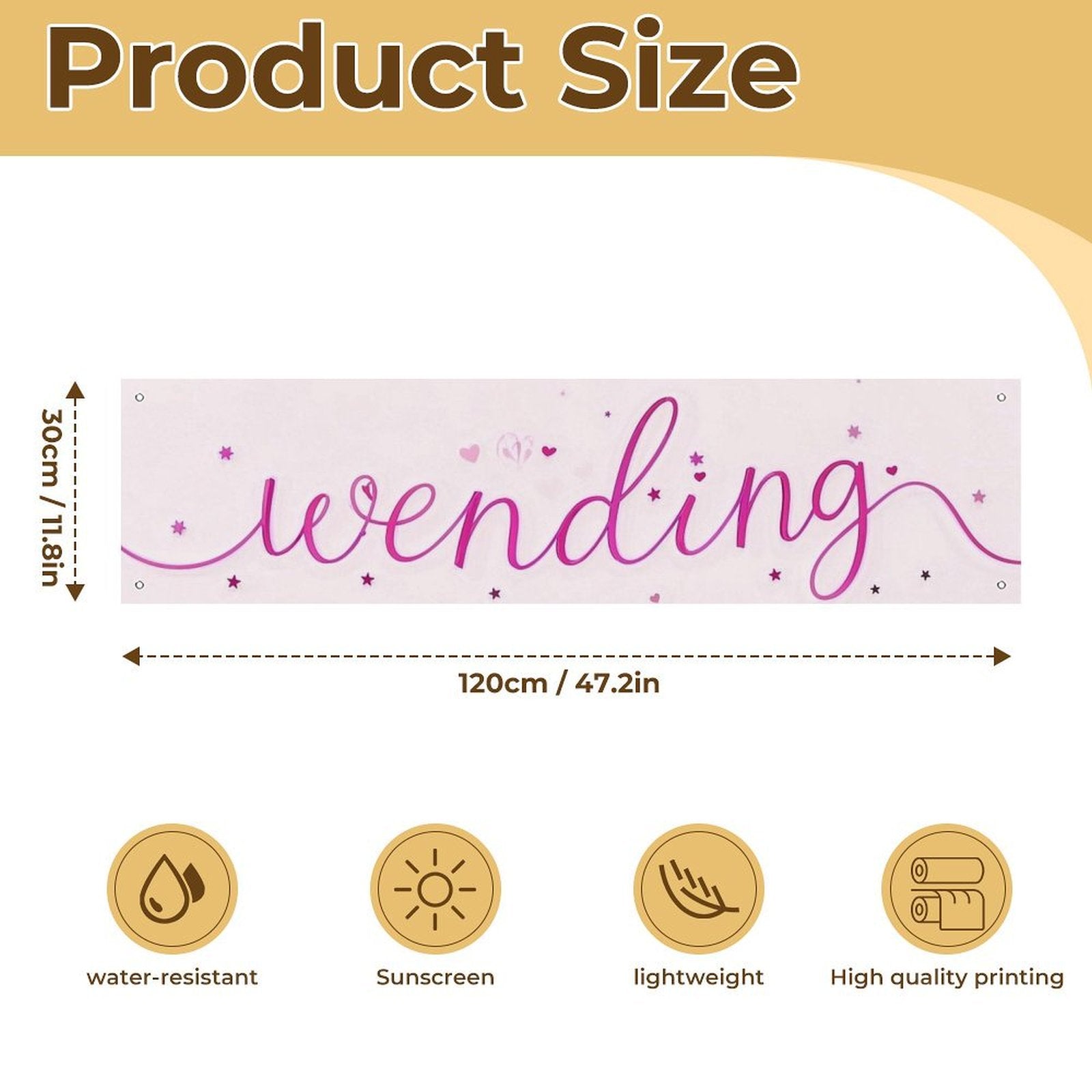 Custom Photo Decorative Banner Personalized Festival Banner Fade Resistant 120x30cm-larkway tradelink