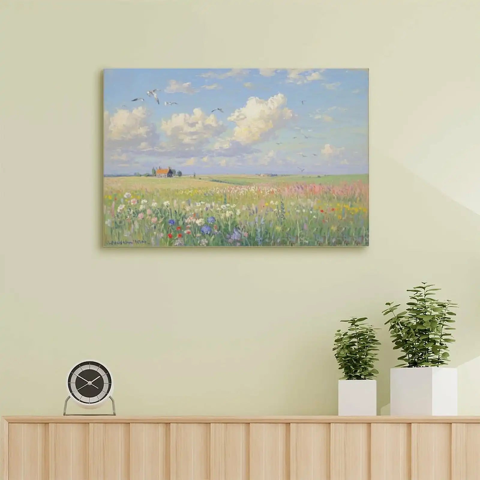 Custom Landscape Canvas Wall Art Heat Personalized Transfer Printed Picture with 4 Sizes Selection-larkway tradelink