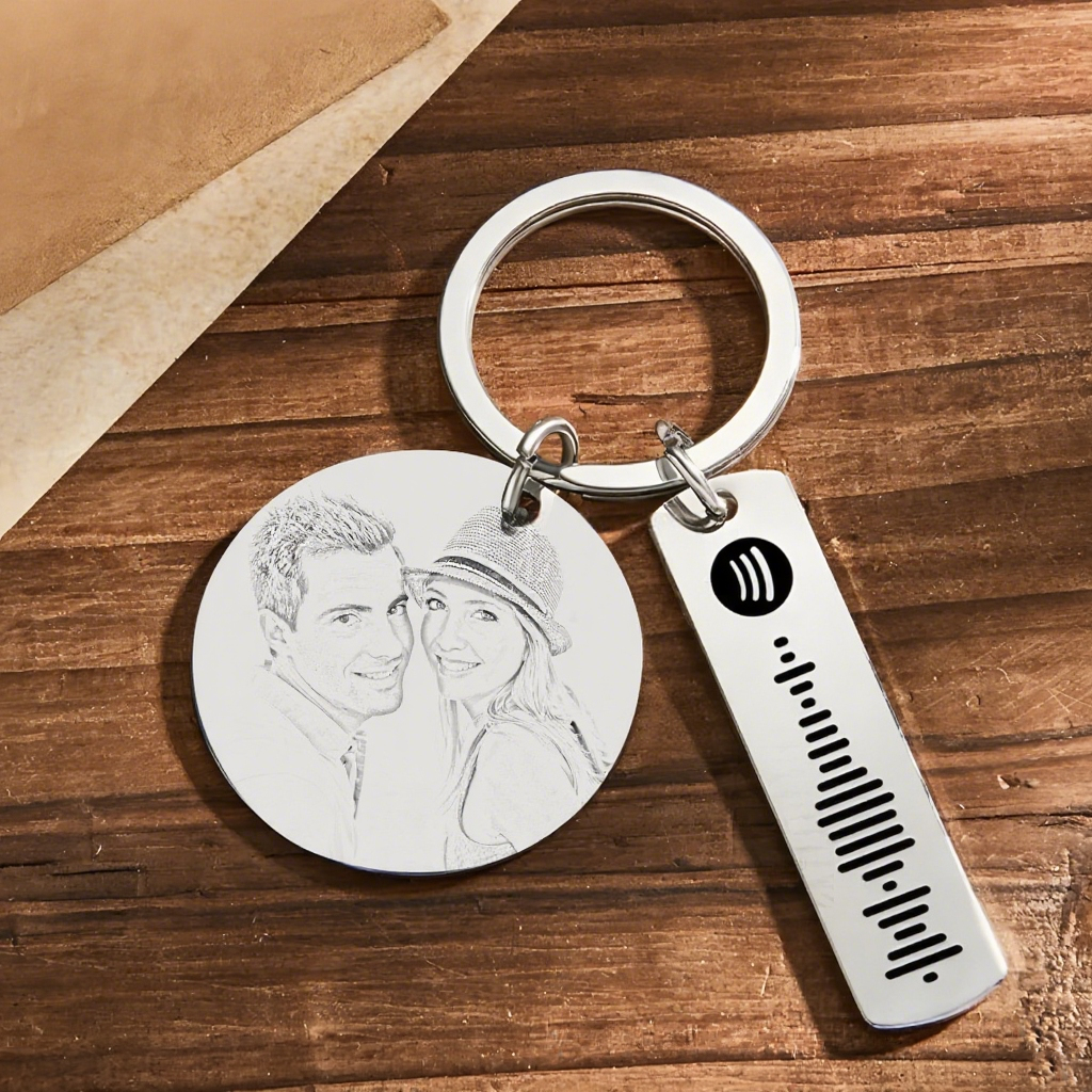 Personalized Stainless Steel keychain Custom Photo Pendant-larkway tradelink