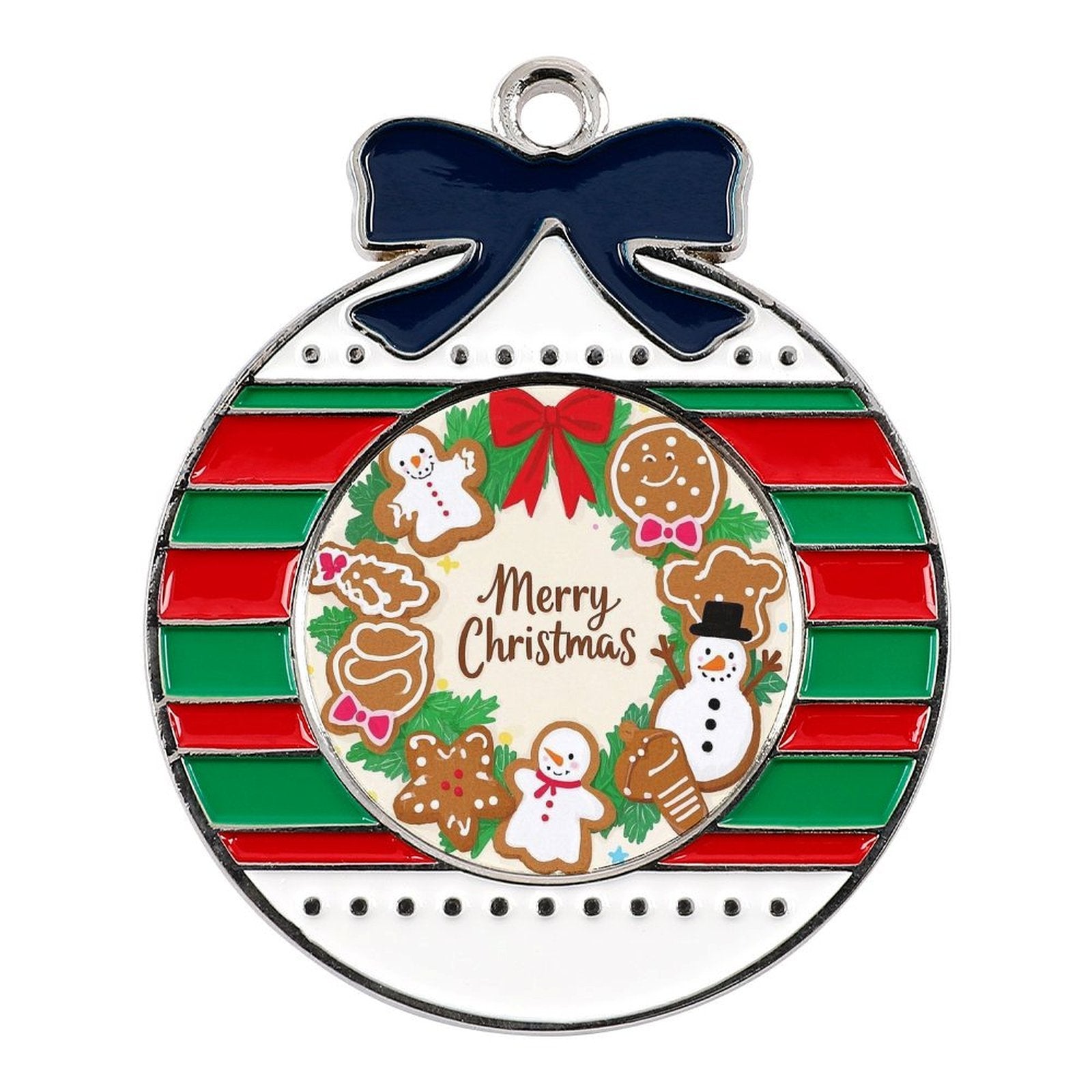 Custom Photo Alloy Christmas Ornament Personalized Christmas Pendant Decoration-larkway tradelink