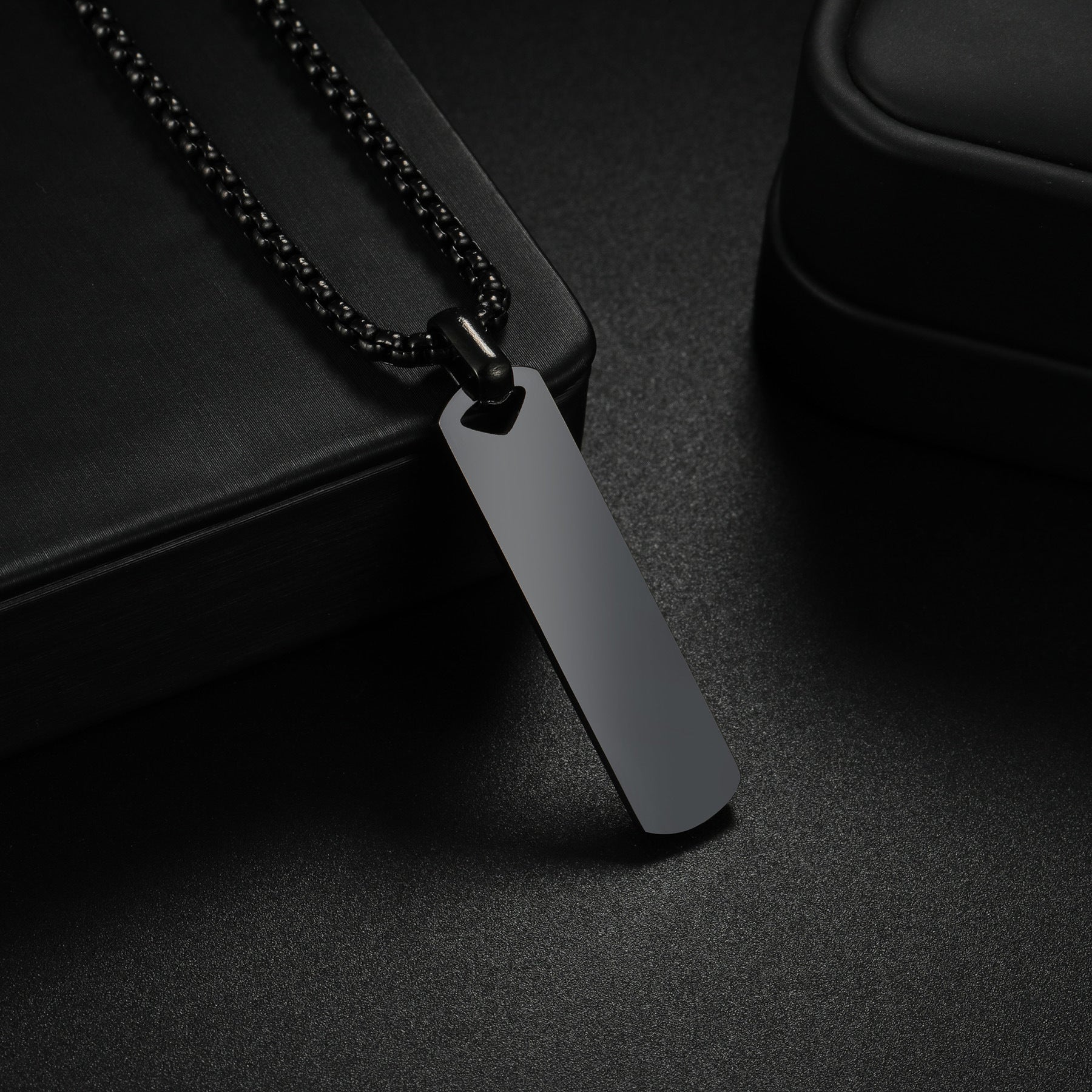 Personalized Laser engraved Necklace Custom Text And Photo Gift-larkway tradelink