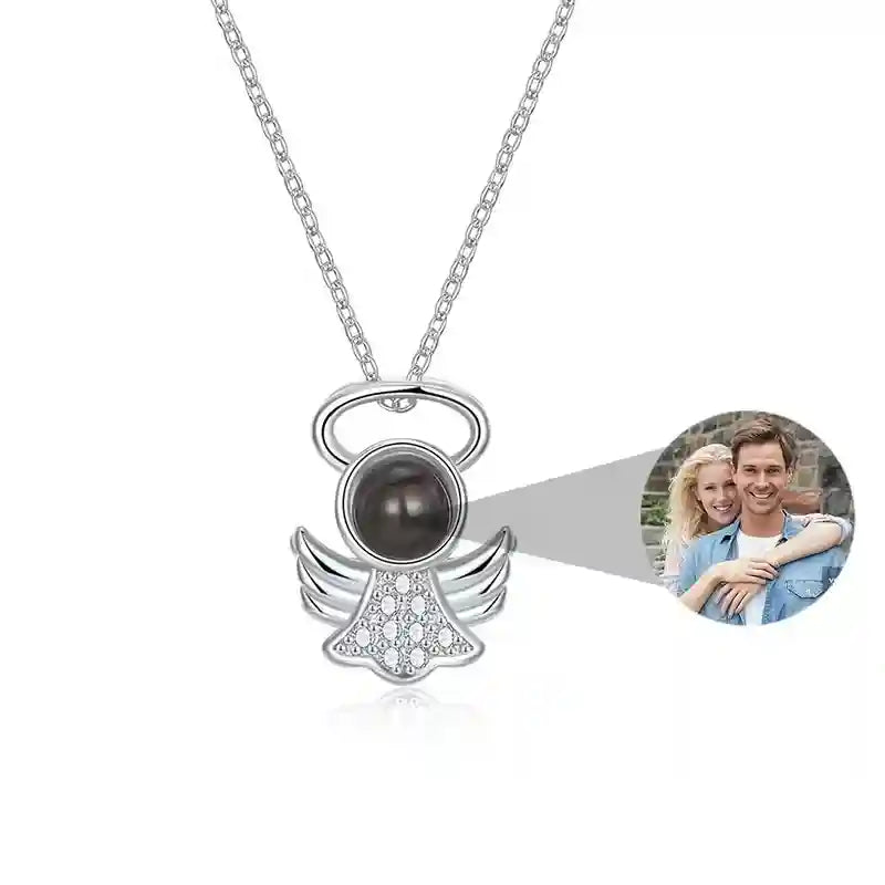 Custom Photo Necklace Projection Necklace with Picture Personalized Necklace Jewelry Gifts for Women-larkway tradelink