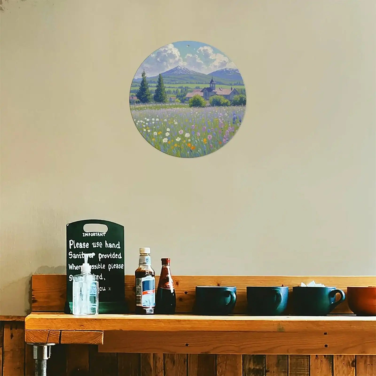 Custom Round Aluminum Painting Personalized Hanging Decor 20x20cm-larkway tradelink