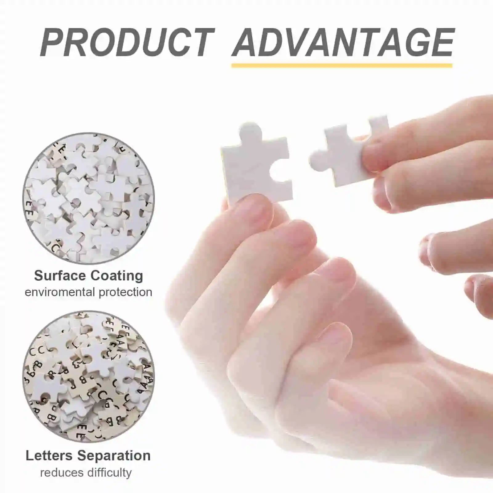 Custom Square Puzzle Personalized Picture Jigsaw with 7 Size Selection-larkway tradelink