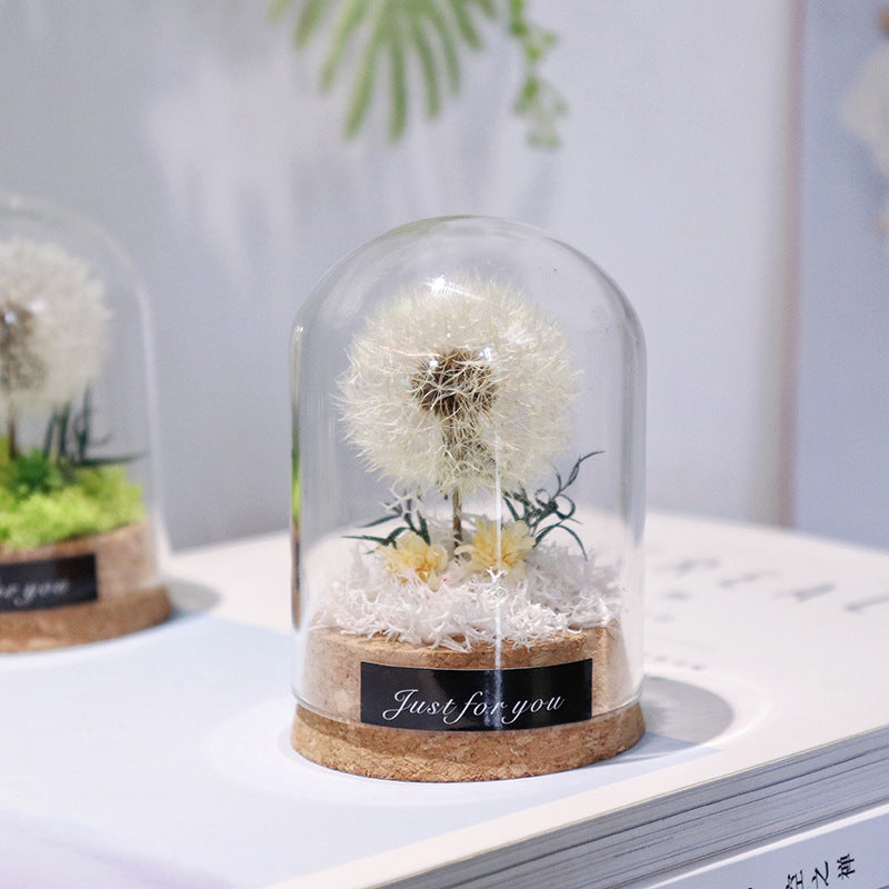 Custom Engraved Text Eternal Dandelion Glass Dome Personalized Gift-larkway tradelink