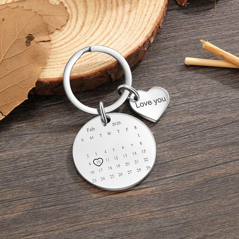 Personalized Calendar Keychain Custom Significant Date Marker Gifts-larkway tradelink