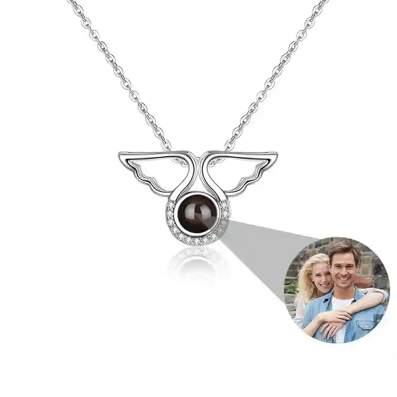 Custom Photo Necklace Projection Necklace with Picture Personalized Necklace Jewelry Gifts for Women-larkway tradelink