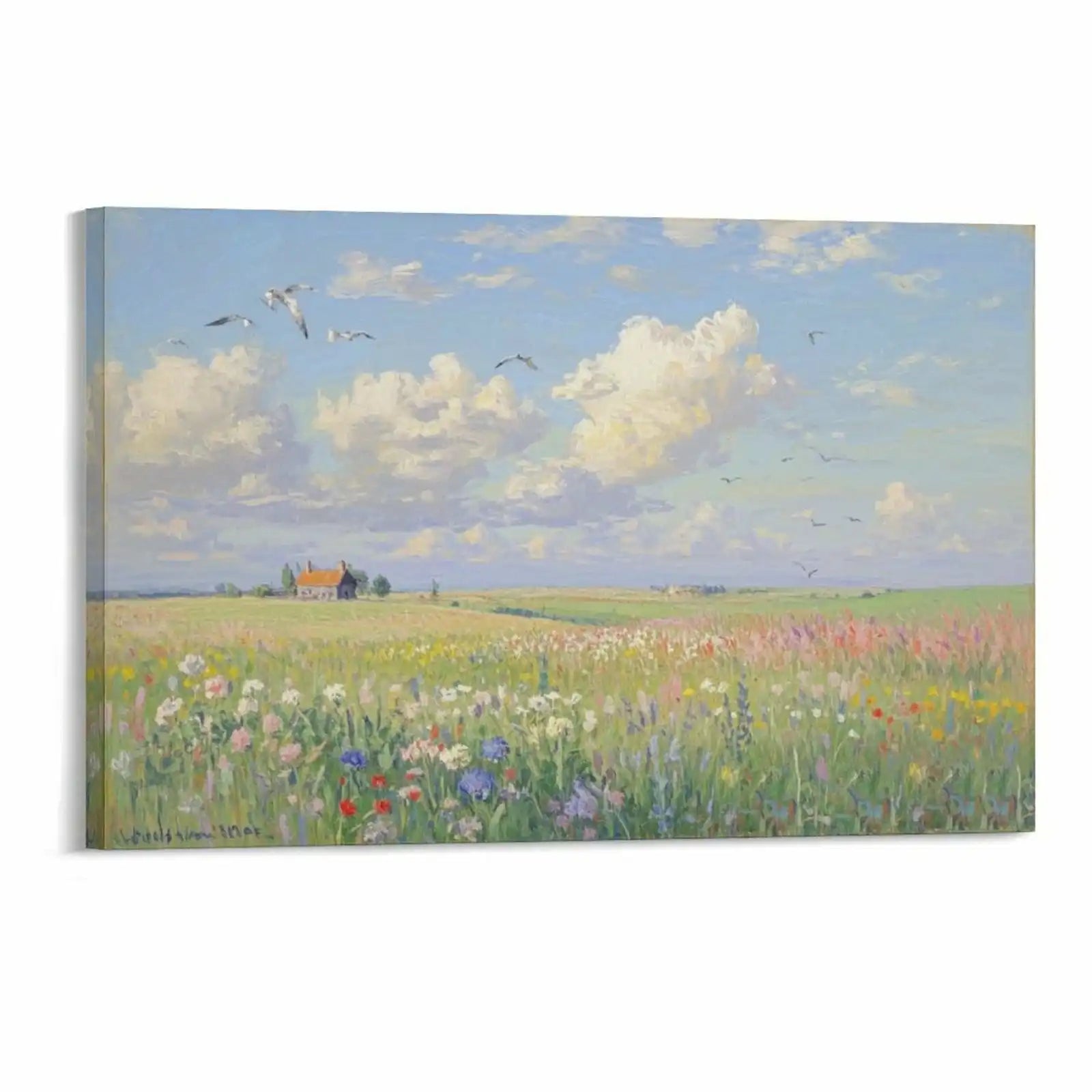 Custom Landscape Canvas Wall Art Heat Personalized Transfer Printed Picture with 4 Sizes Selection-larkway tradelink