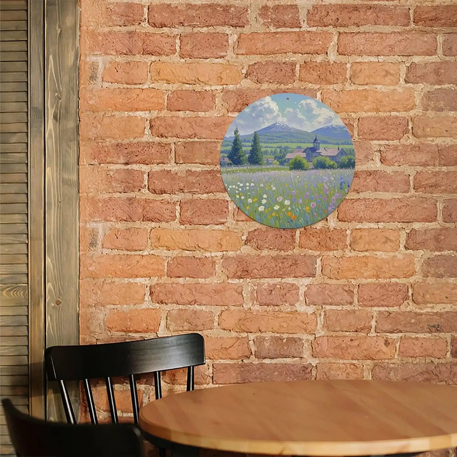 Custom Round Aluminum Painting Personalized Hanging Decor 20x20cm-larkway tradelink