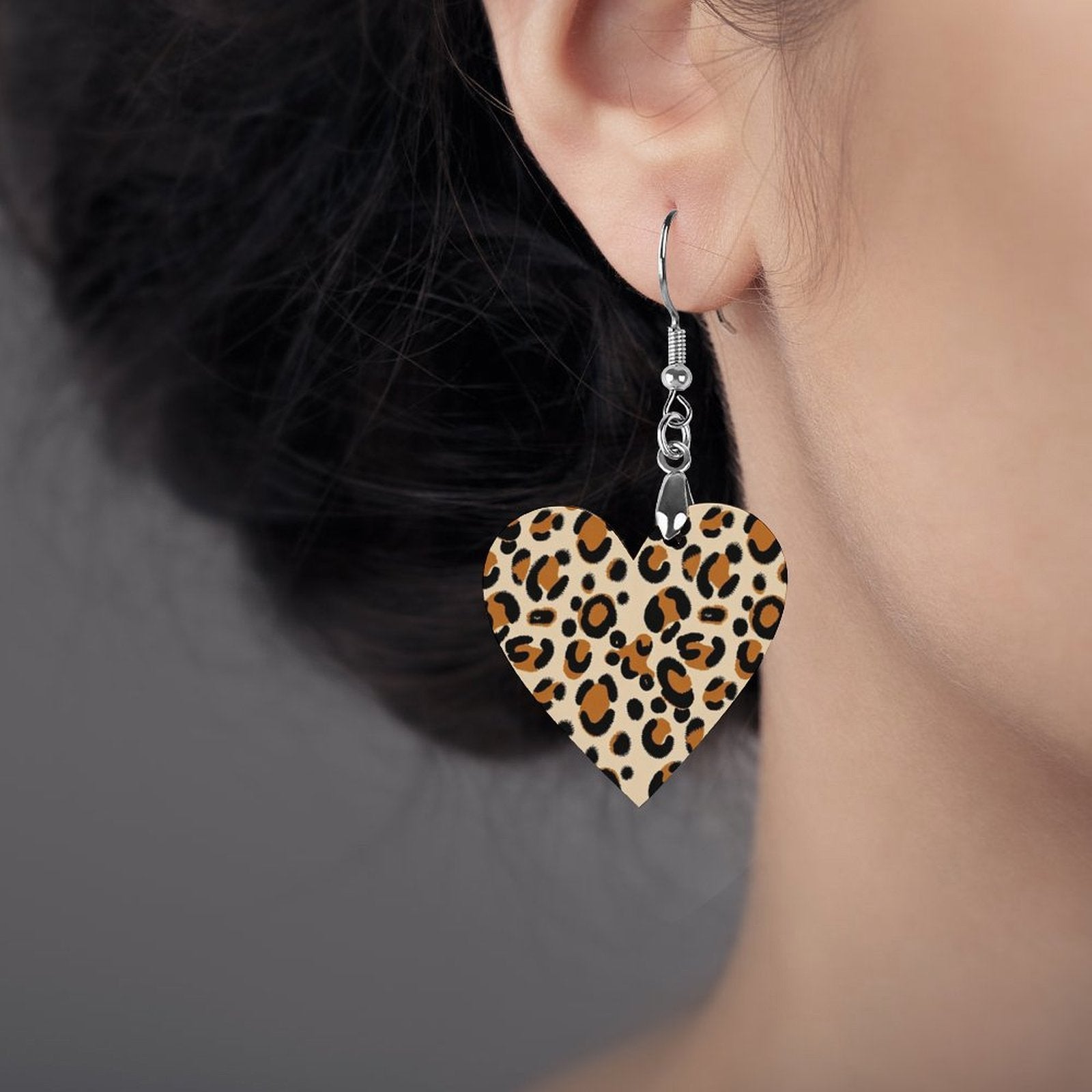 Custom Photo Wooden Pendant Earrings  Personalized Pendant Gift 4 Shapes-larkway tradelink