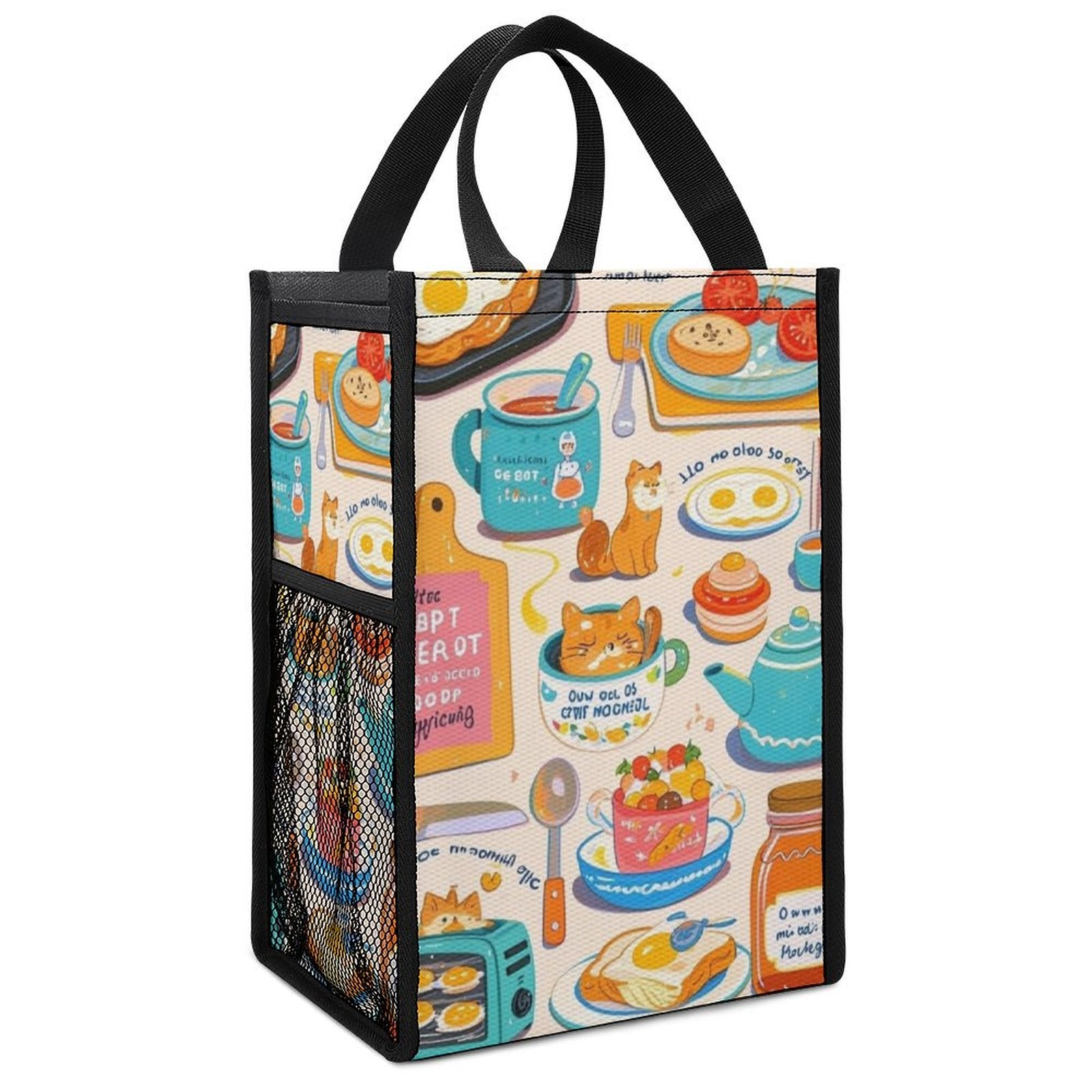 Custom Foldable Insulated Lunch Bag Personalized Meal Bag Magic Seal Pocket Multi Functional-larkway tradelink