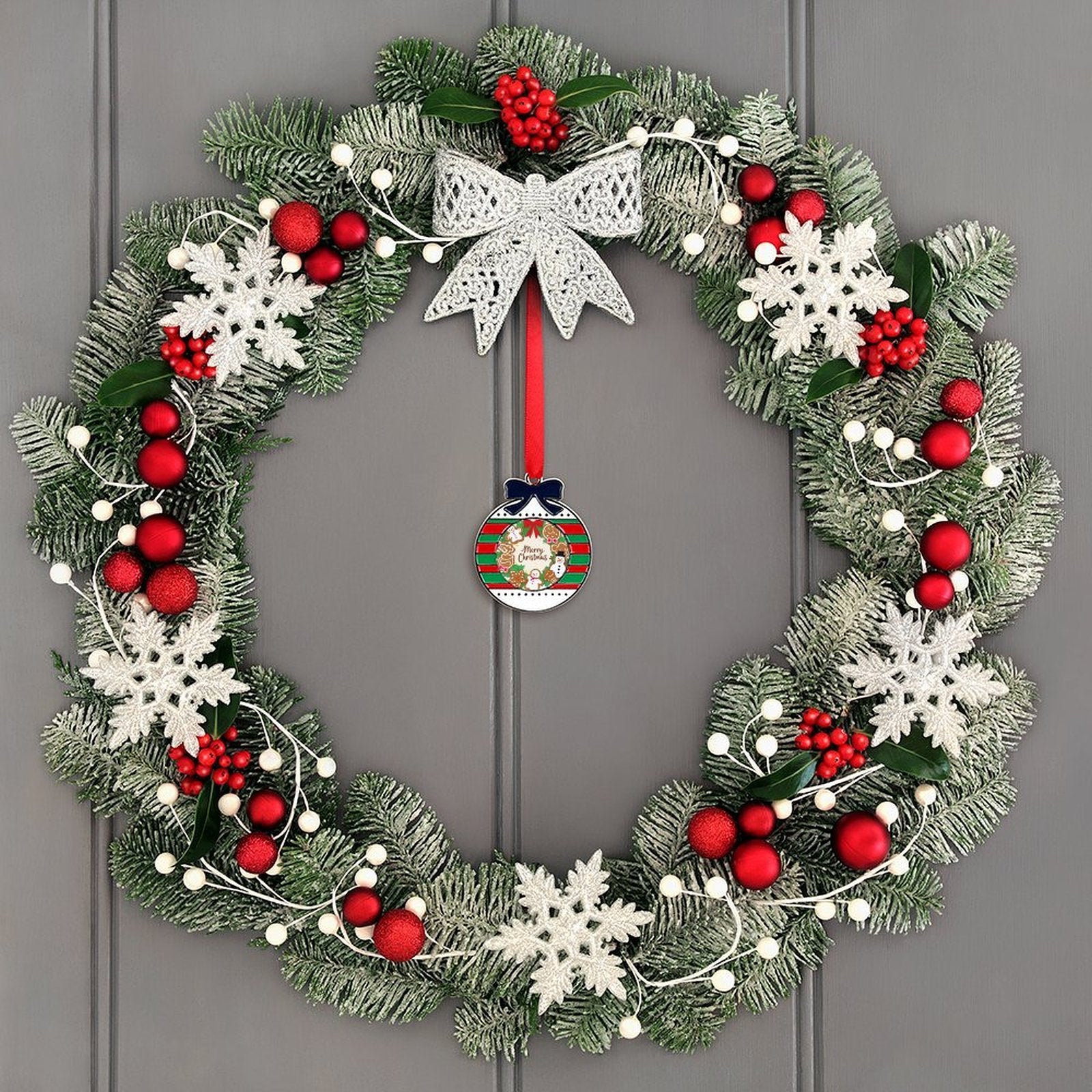 Custom Photo Alloy Christmas Ornament Personalized Christmas Pendant Decoration-larkway tradelink