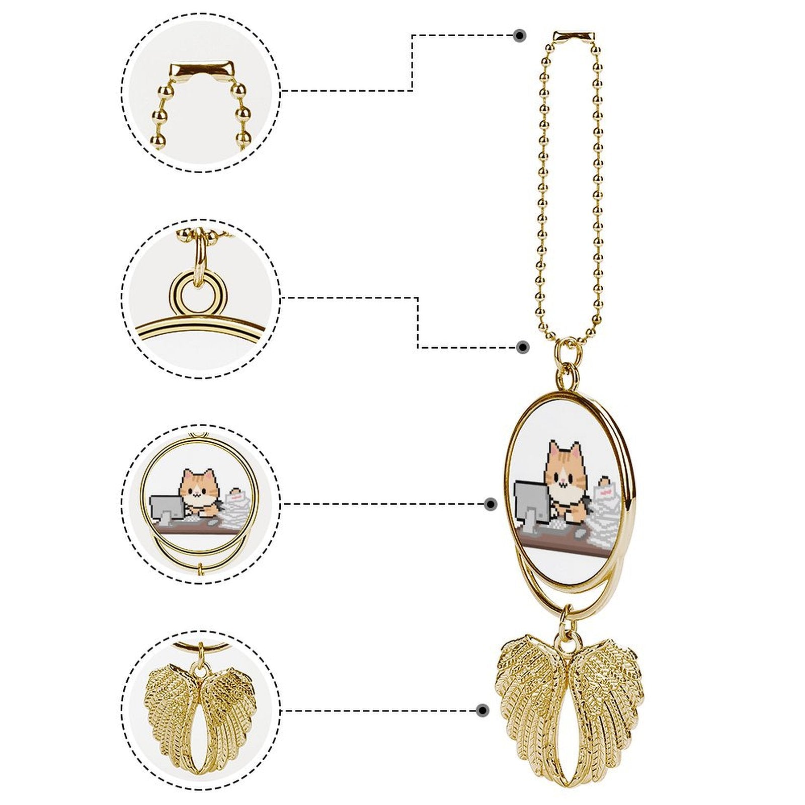 Custom Photo Car Pendant Personalized Zinc Alloy Decoration-larkway tradelink