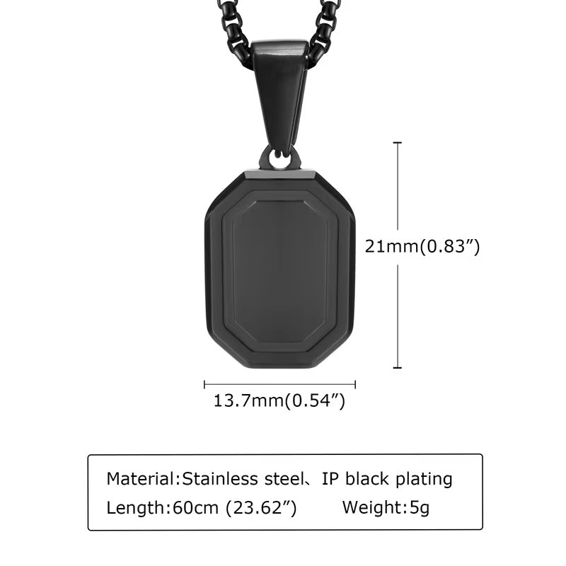 Personalized Geometric Stainless Steel Necklace Customized A-Z Letters Pendant-larkway tradelink