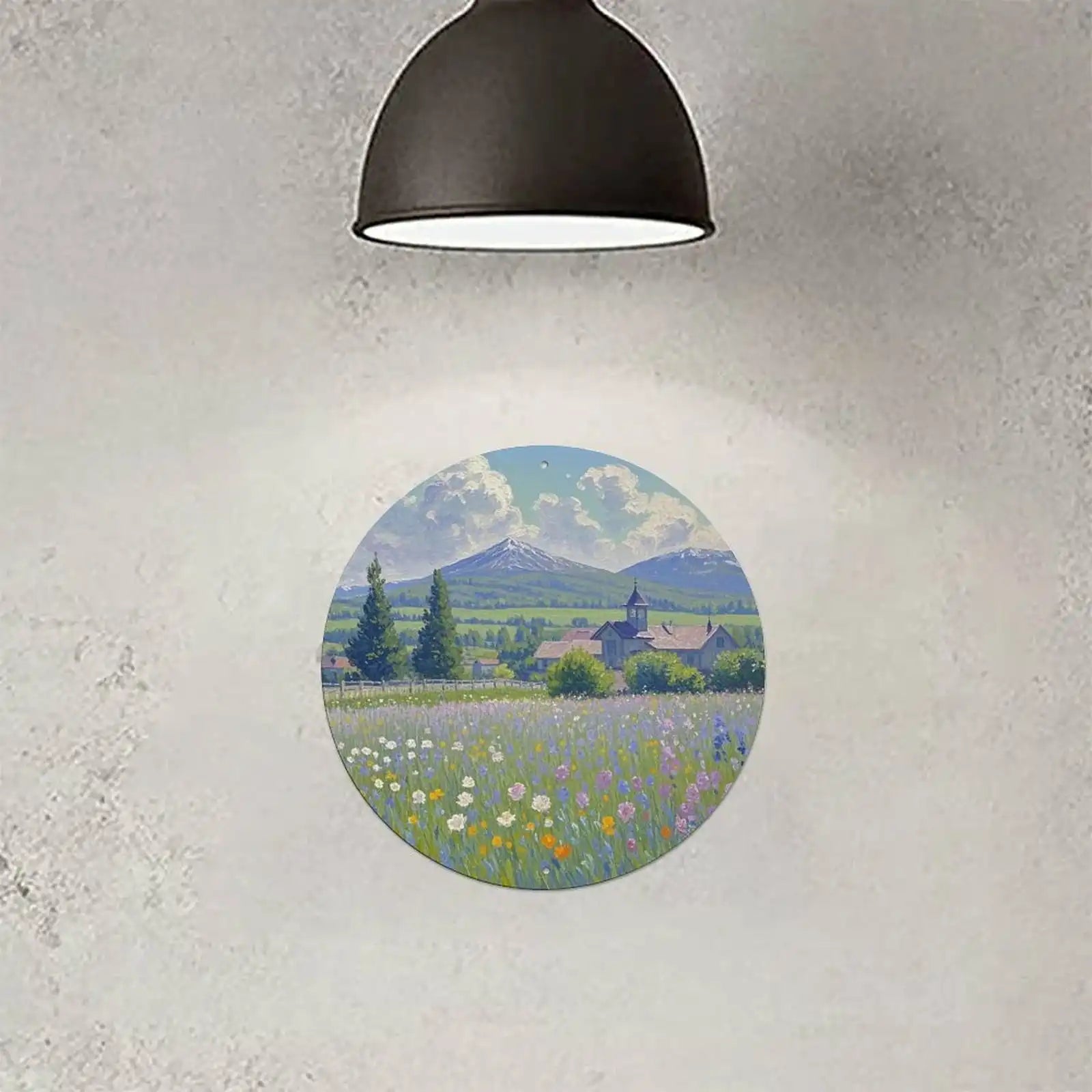 Custom Round Aluminum Painting Personalized Hanging Decor 20x20cm-larkway tradelink