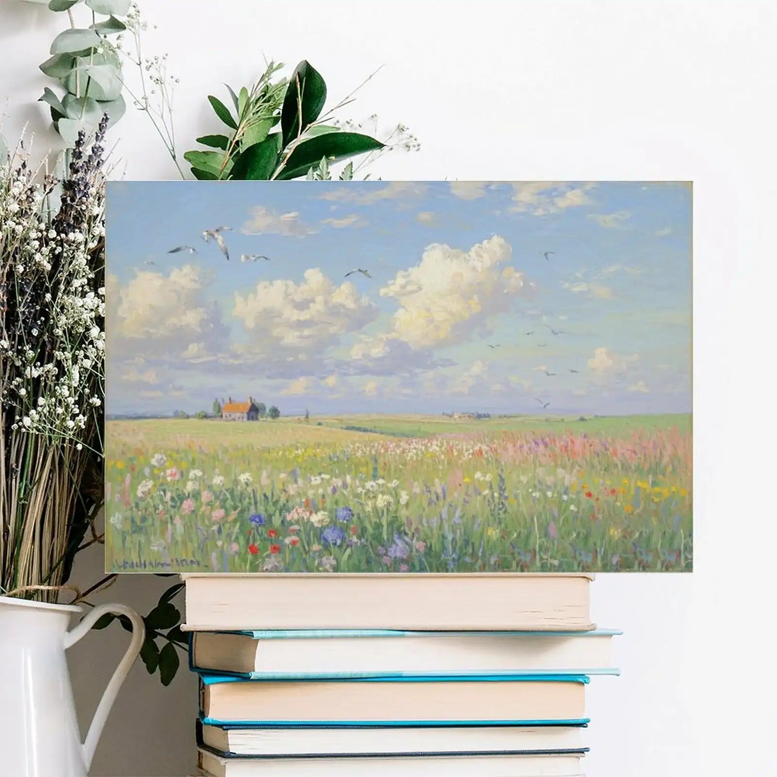 Custom Landscape Canvas Wall Art Heat Personalized Transfer Printed Picture with 4 Sizes Selection-larkway tradelink