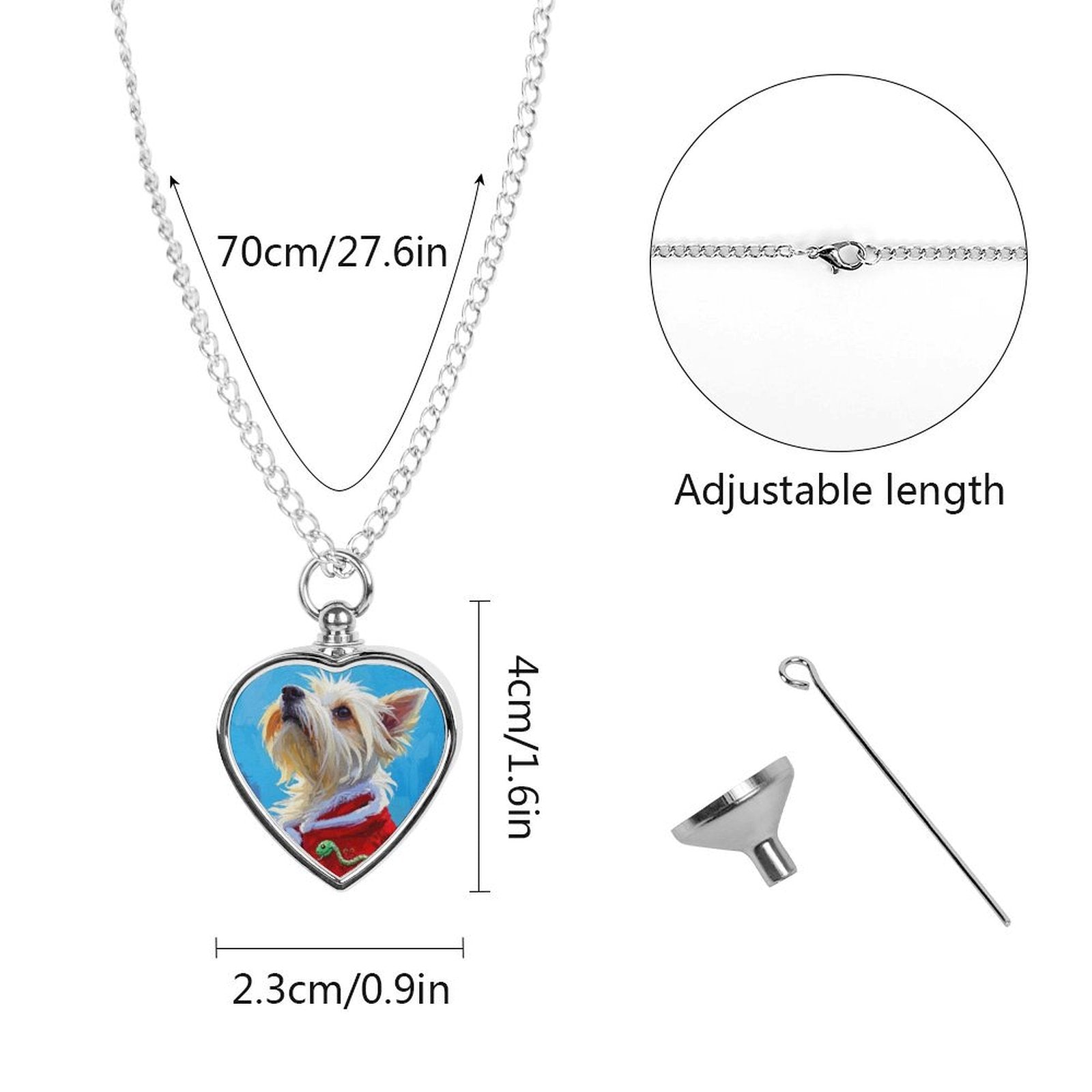 Custom Photo Pet Urn Necklace Personalized Picture Pendant for Your Love-larkway tradelink