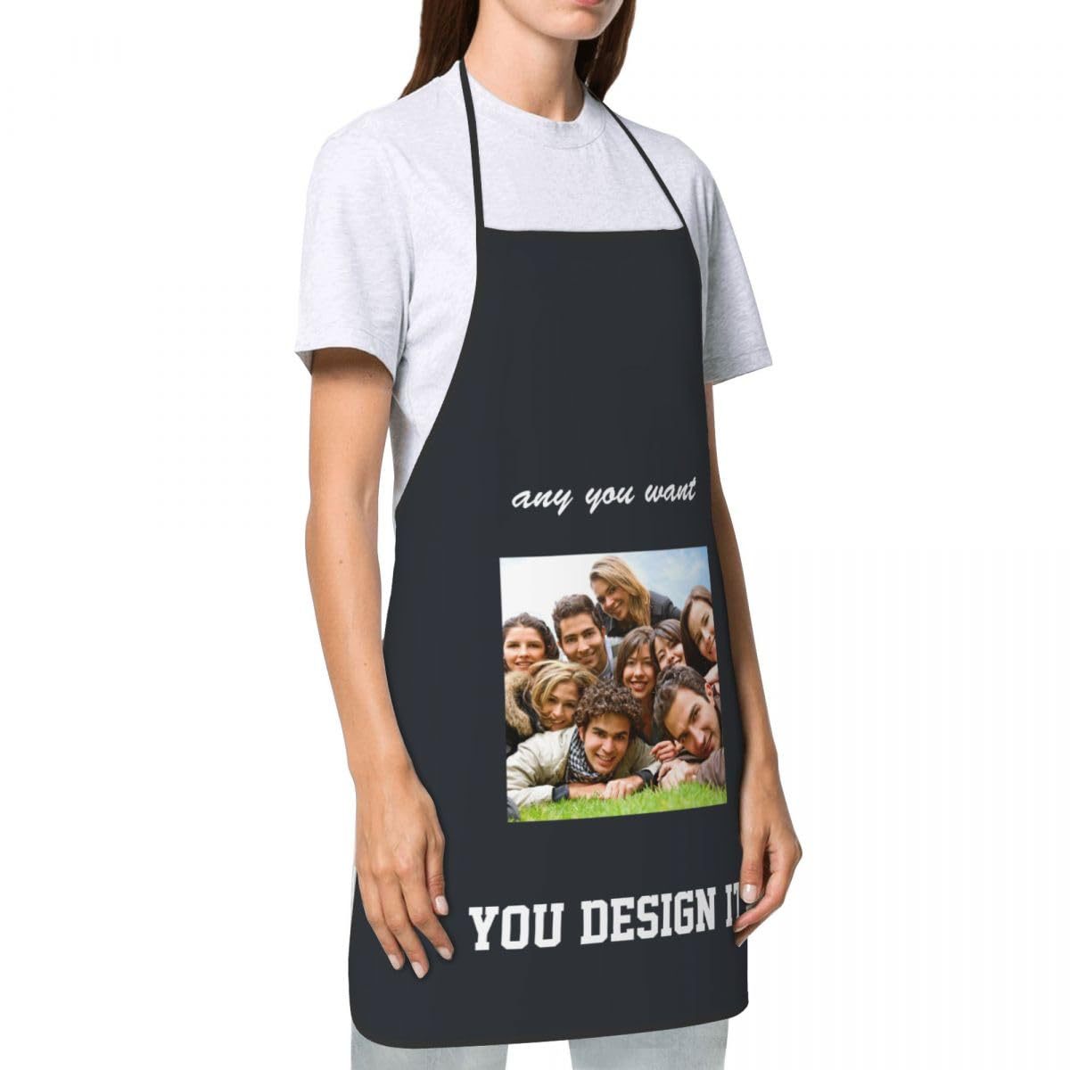 Customized Apron Photo Personalized Text Kitchen Cook Clothing-larkway tradelink