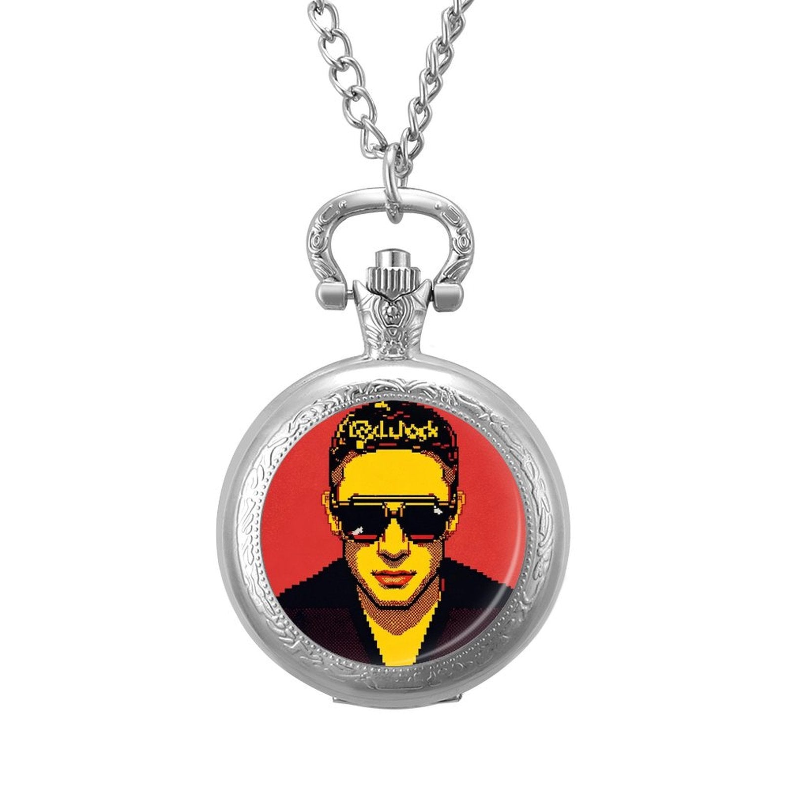 Custom Photo Alloy Pocket Watch Personalized Picture Watch High Gloss Finish-larkway tradelink