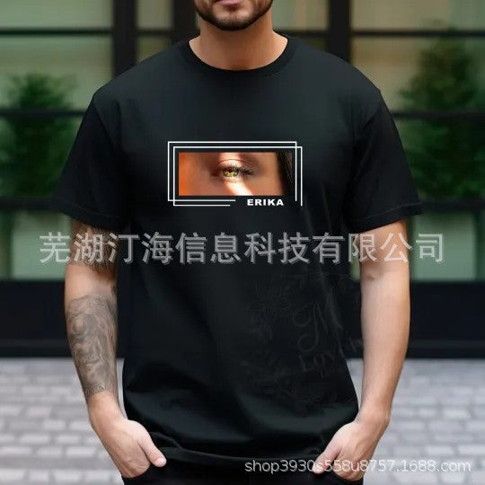 Custom Eyes Tee Loved One's Eyes Shirt Personalized Unique Eyes Artwork Tee-larkway tradelink