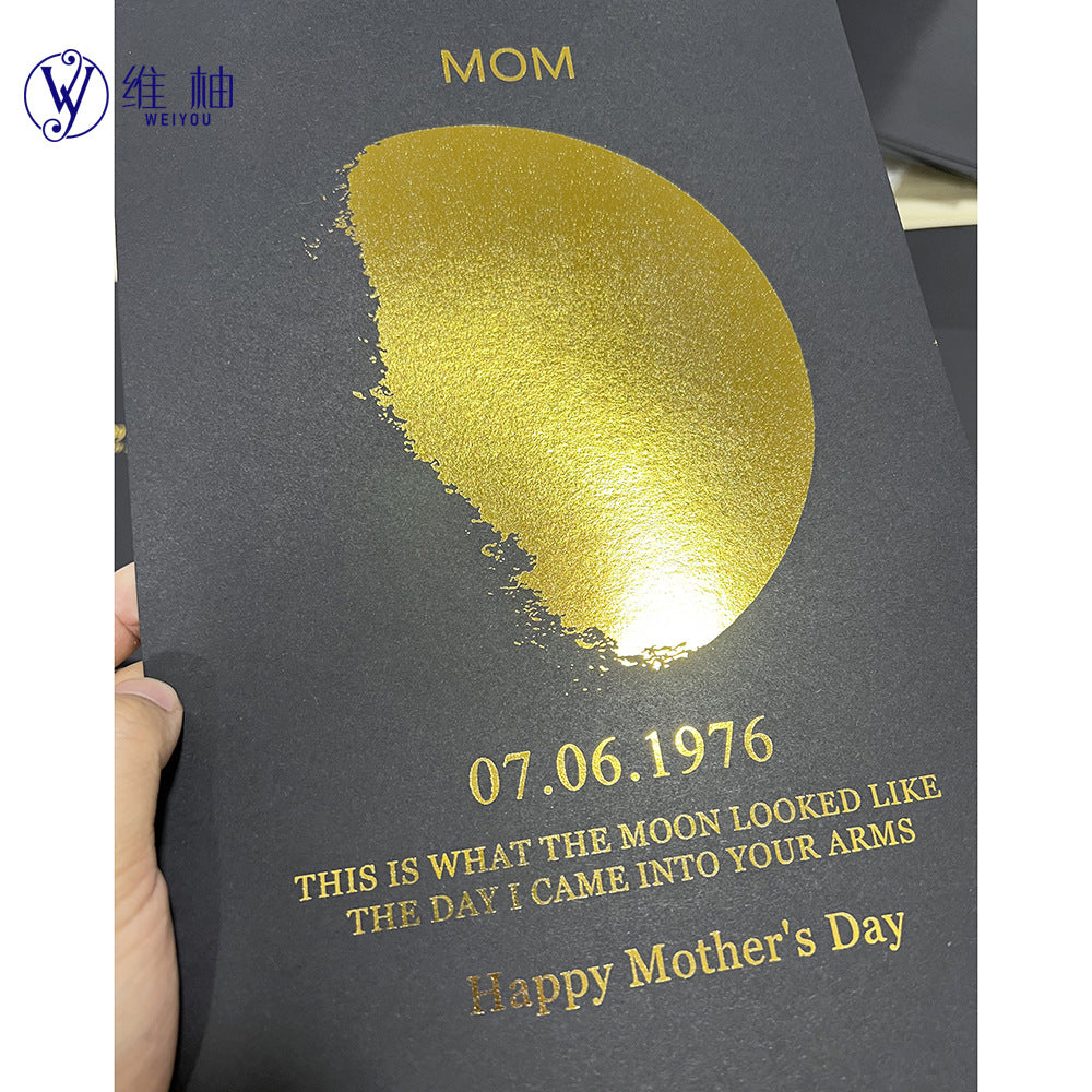 Custom Birth Night Sky Moon Phase Frame Personalized Text Creative Gift-larkway tradelink