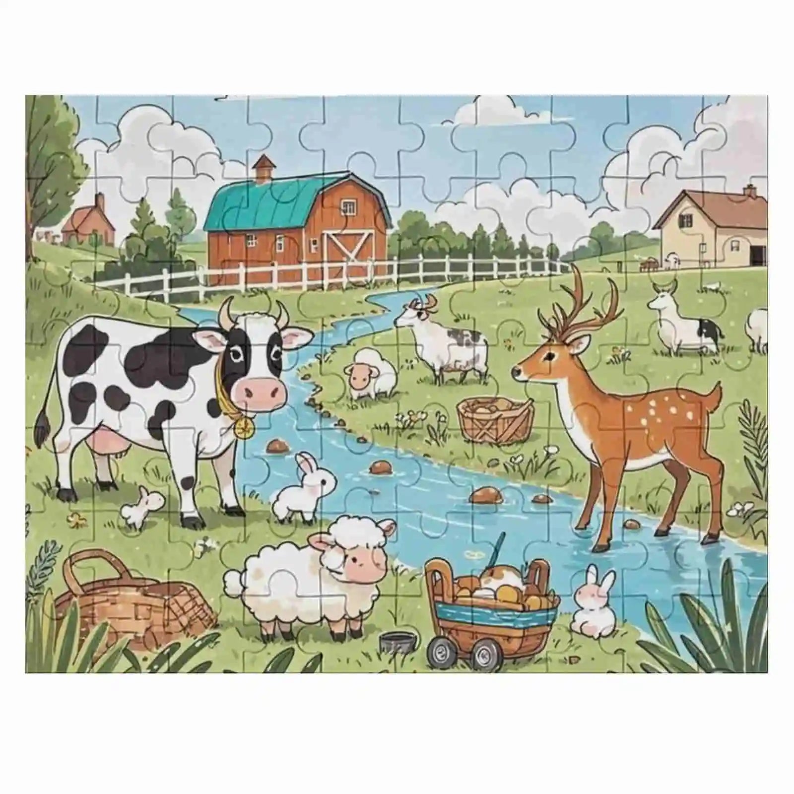 Custom Square Puzzle Personalized Picture Jigsaw with 7 Size Selection-larkway tradelink