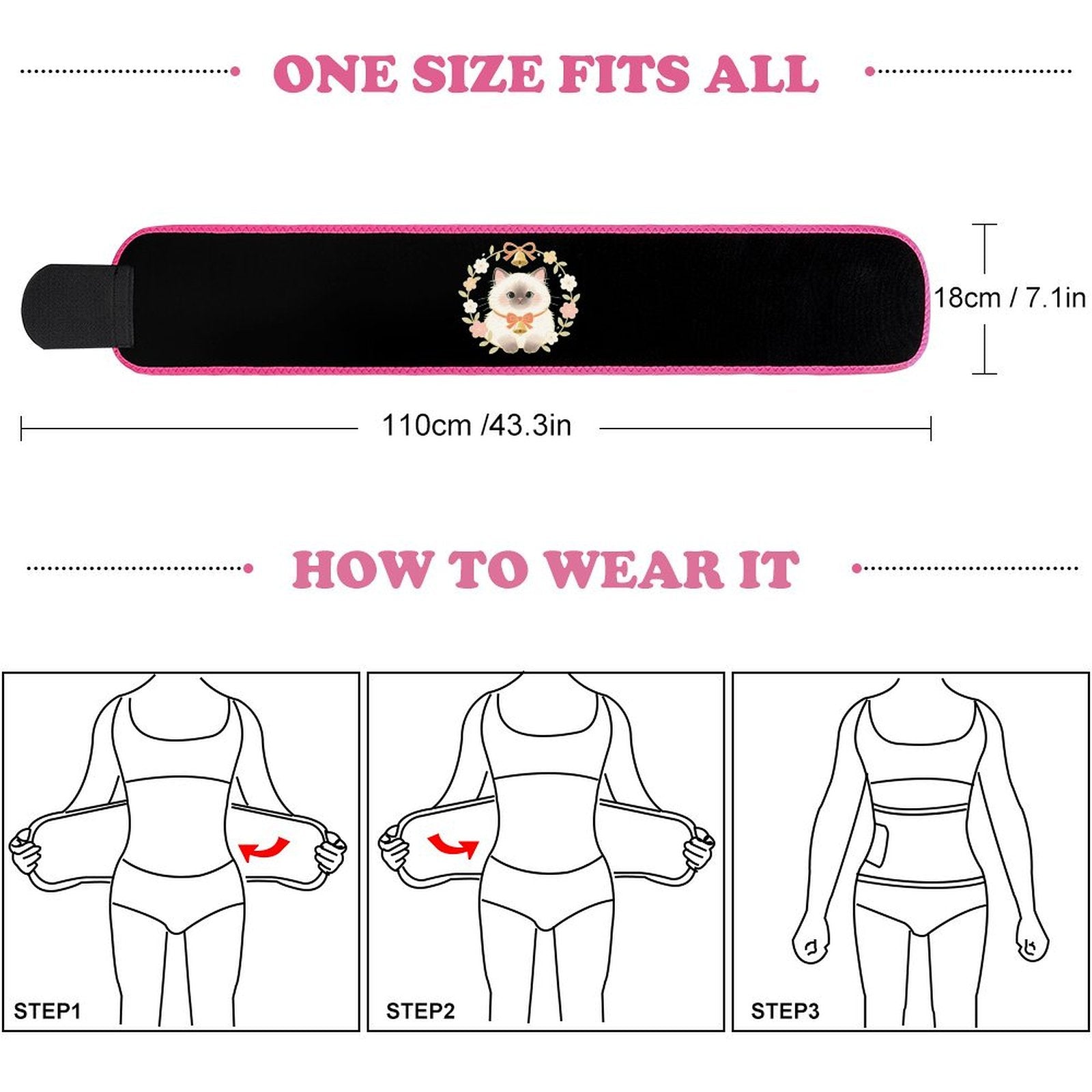 Personalized Picture Adjustable Waistband Custom Body Shaping Waist Belt-larkway tradelink