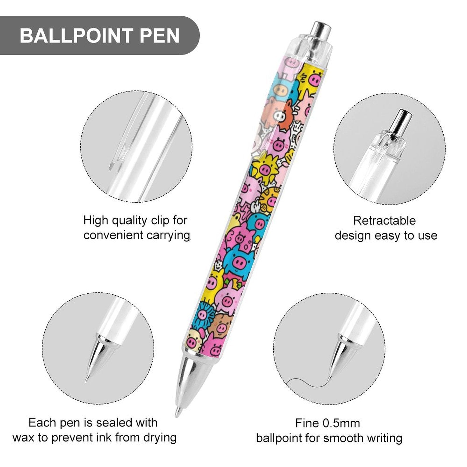 Custom Photo Ball Pen Personalized Picture Smooth Writing Pen Gift-larkway tradelink