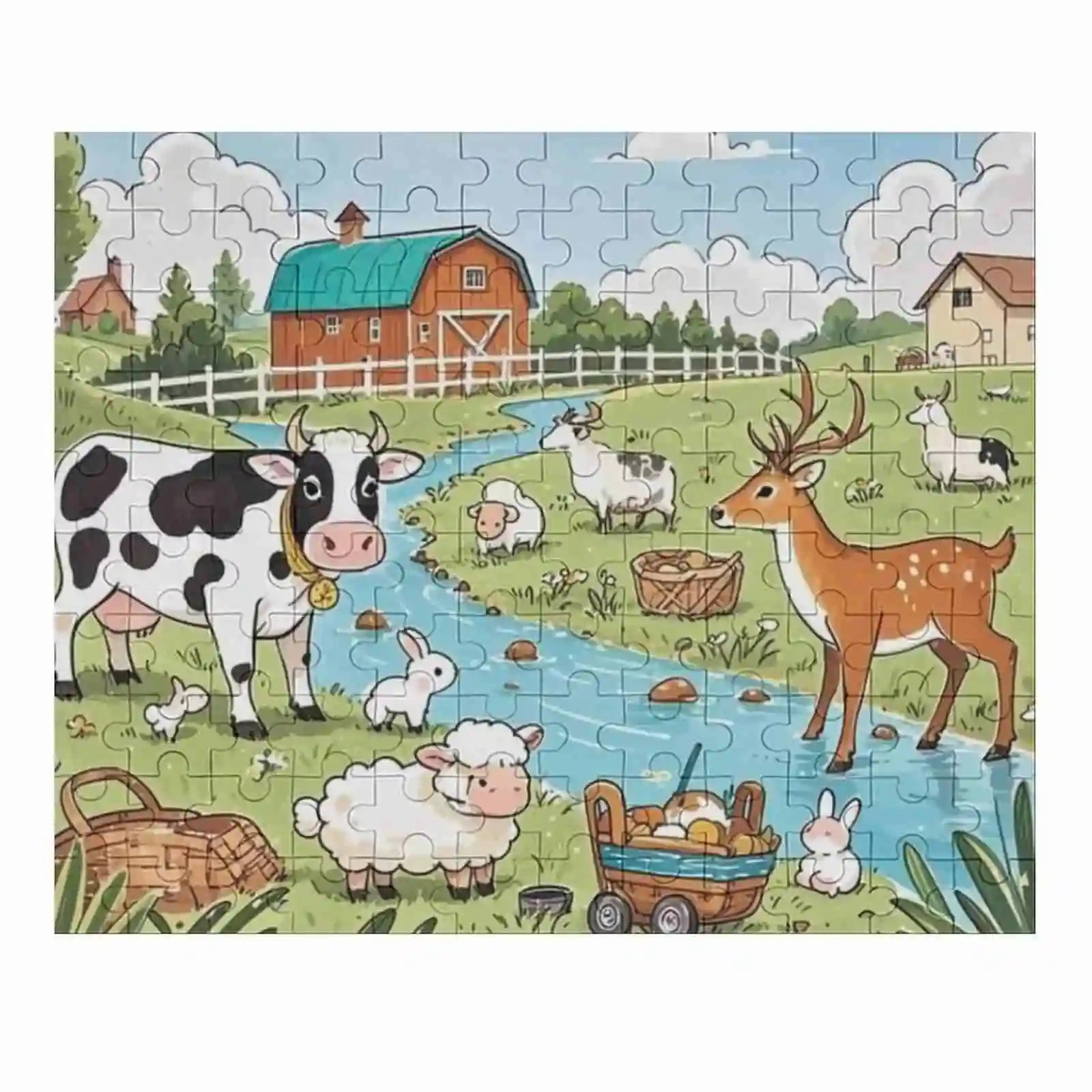 Custom Square Puzzle Personalized Picture Jigsaw with 7 Size Selection-larkway tradelink