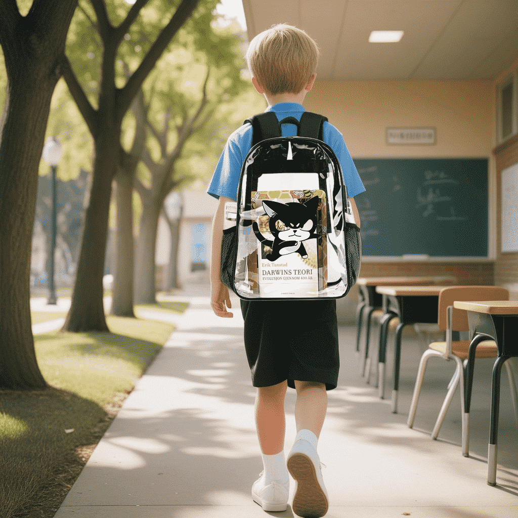 17 inch Custom Photo Waterproof PVC Backpack Personalized Transparent Light weight Bag-larkway tradelink