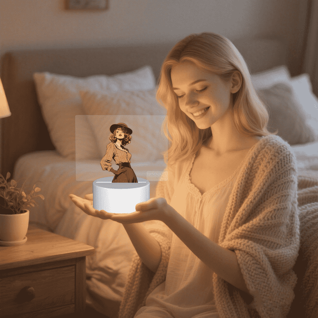 Personalized Photo Square Acrylic Night Light 3 Light Modes Custom Decor Touch Control Soft Glow-larkway tradelink