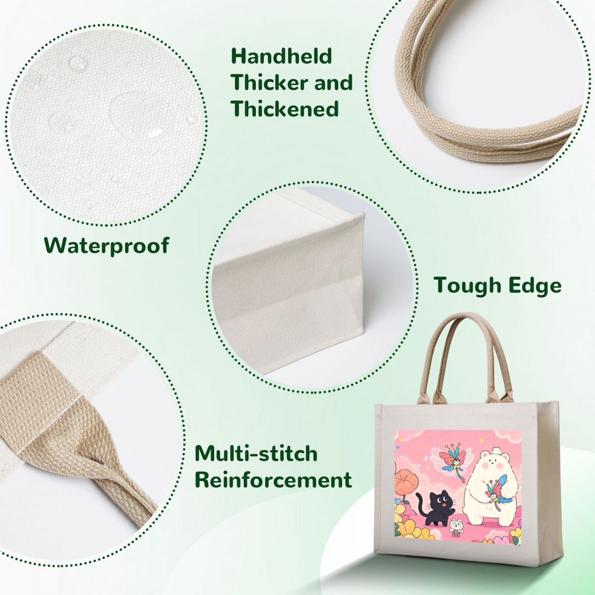 Personalized PIctur Tote Bag Custom Photo handbag for Her-larkway tradelink