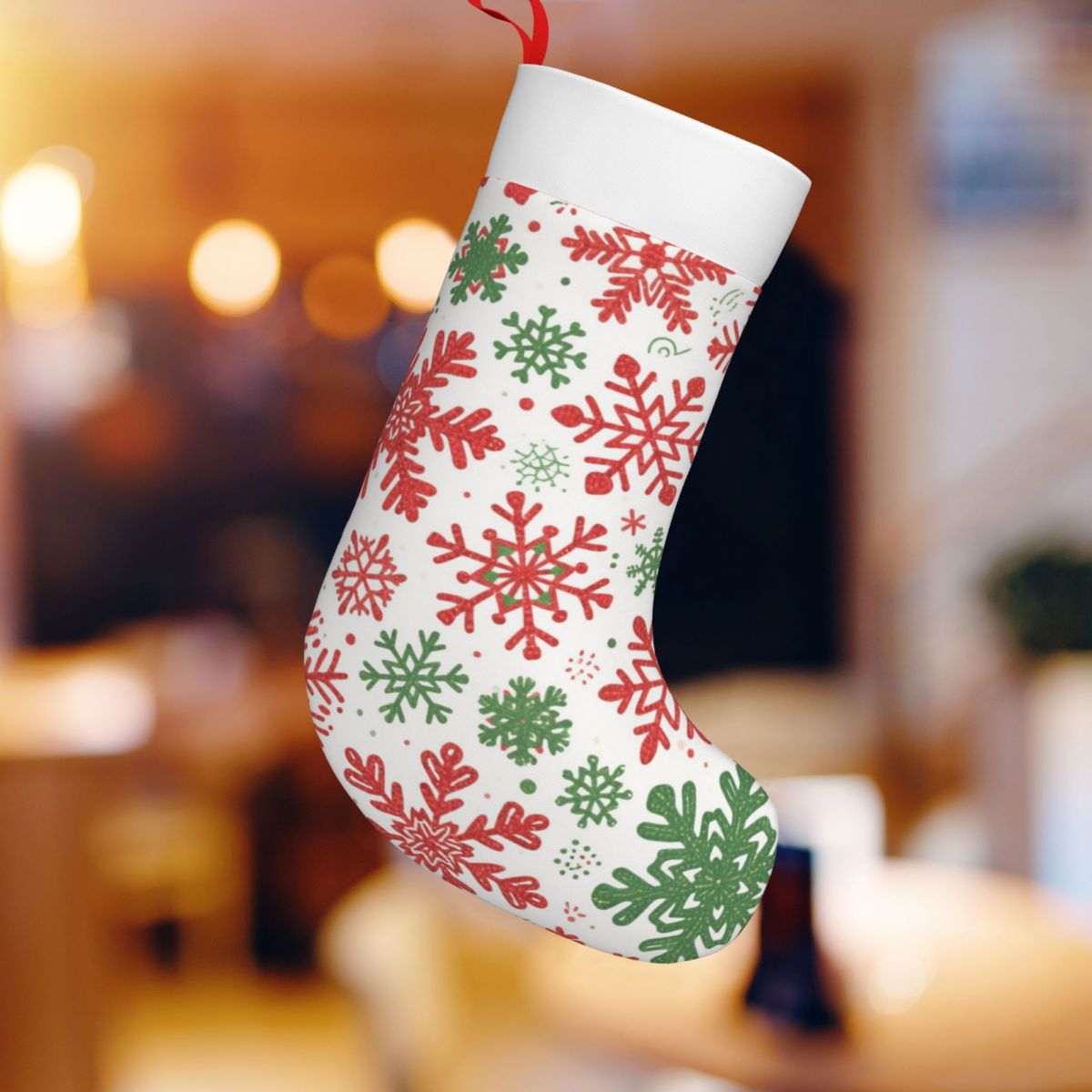 Custom Christmas Stocking Soft Plush Personalized Picture Double Sided 28x45cm-larkway tradelink