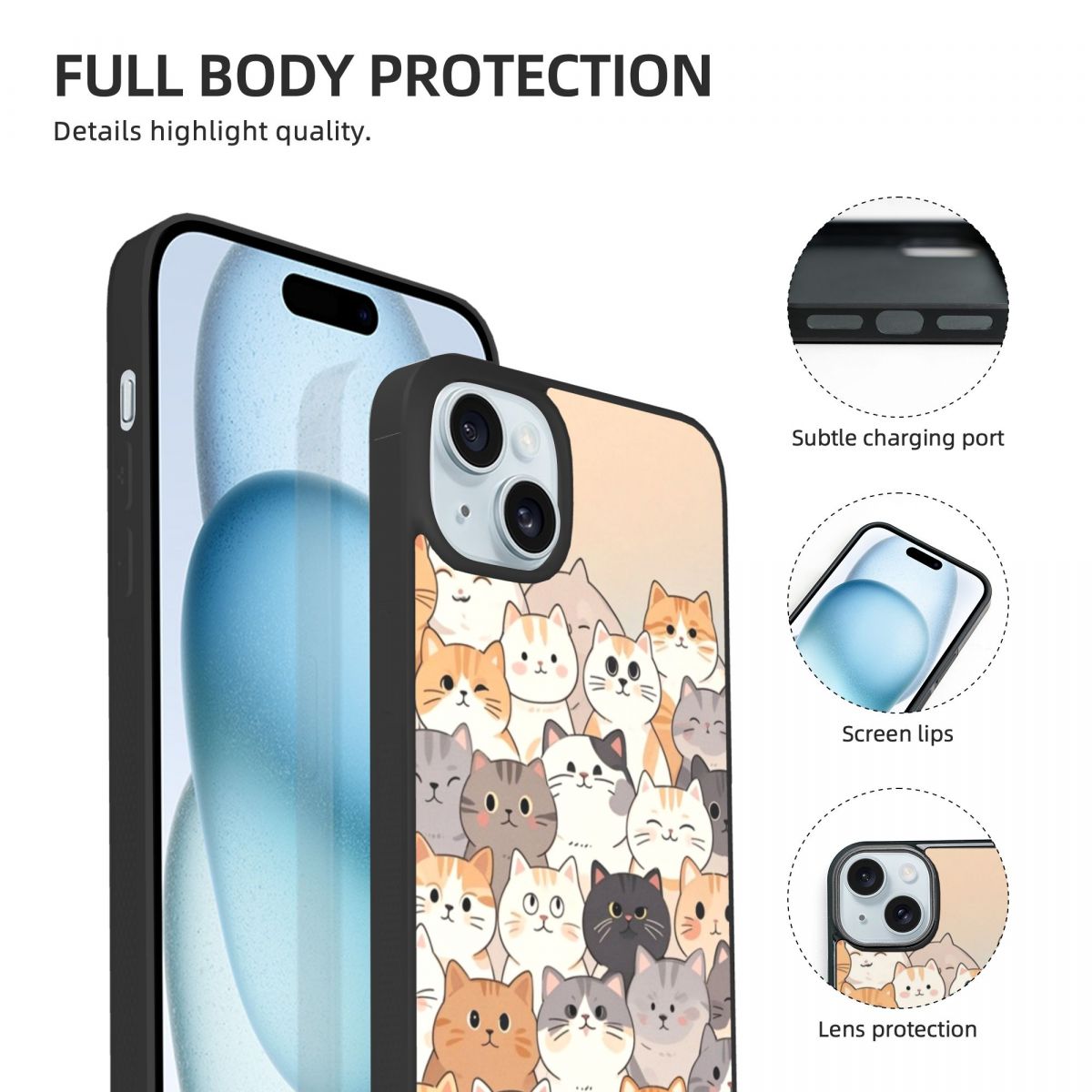 Customizable Photo Iphone 15 PC Phone Case Dual Camera Personalized Drop Resistant Anti Scratch-larkway tradelink