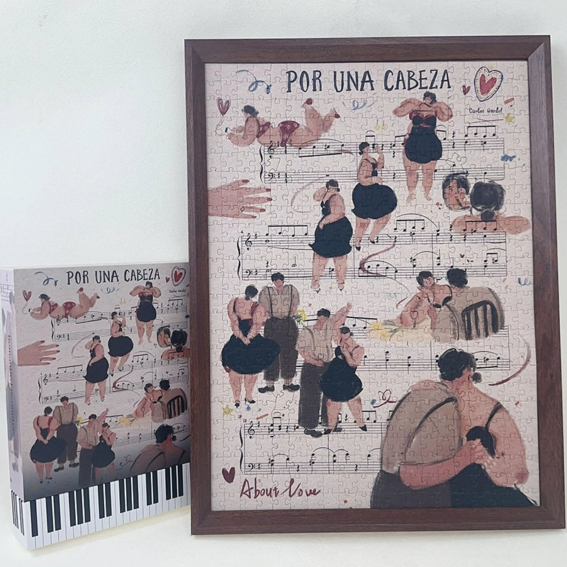 NFC Music Jigsaw Puzzle 500 Pieces Framed Scan to Play Songs Decompression Gift-larkway tradelink