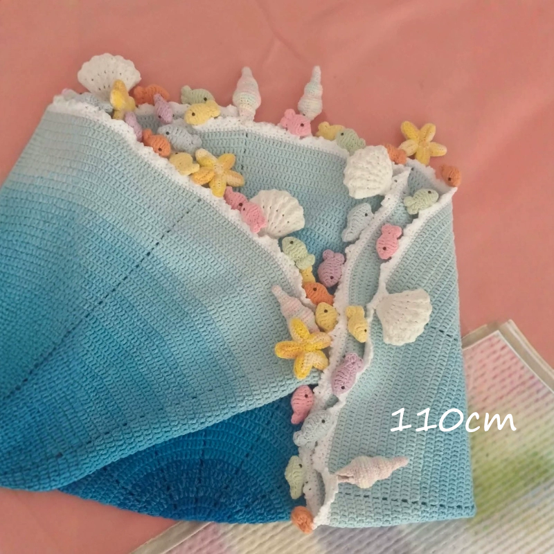 Ocean Wave Crochet Blanket DIY Kit Handwoven Wool Gift-larkway tradelink