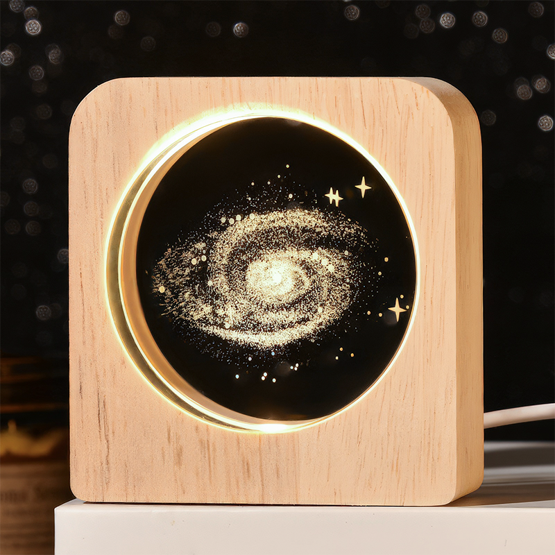 Personalized Crystal Night Light Custom Photo & Text Gift Laser/Print Options-larkway tradelink