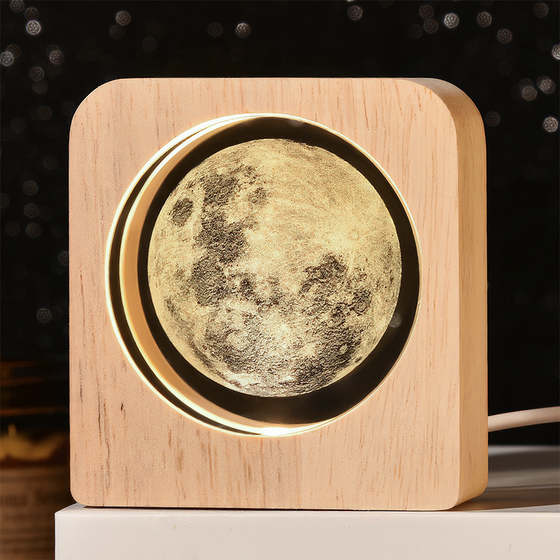 Personalized Crystal Night Light Custom Photo & Text Gift Laser/Print Options-larkway tradelink