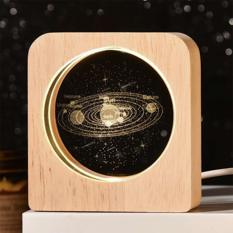 Personalized Crystal Night Light Custom Photo & Text Gift Laser/Print Options-larkway tradelink